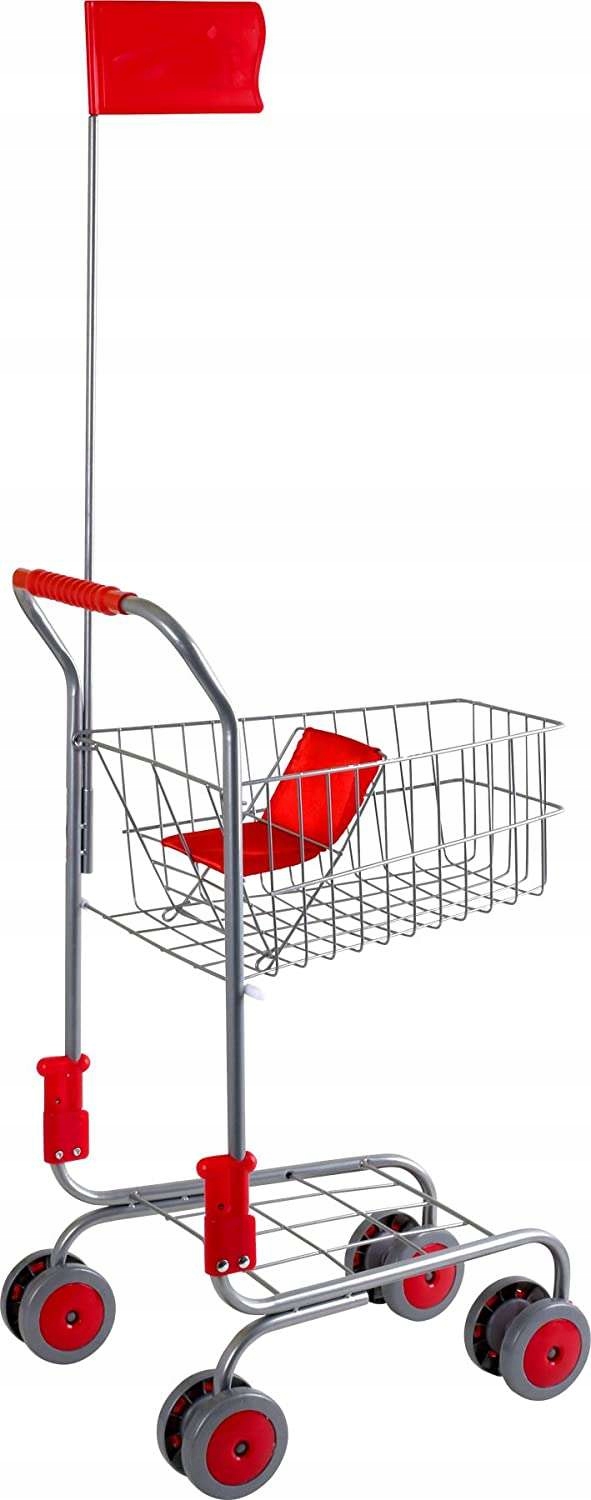 

Duży Wózek Sklepowy Koszyk Na Zakupy Silver 98 CM