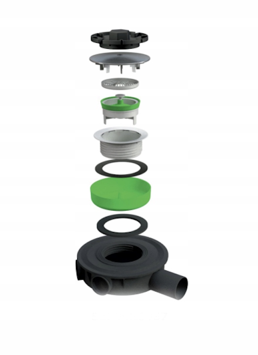 Sifón do sprchovej vaničky Bonomini 50 mm, výška 5,7 cm