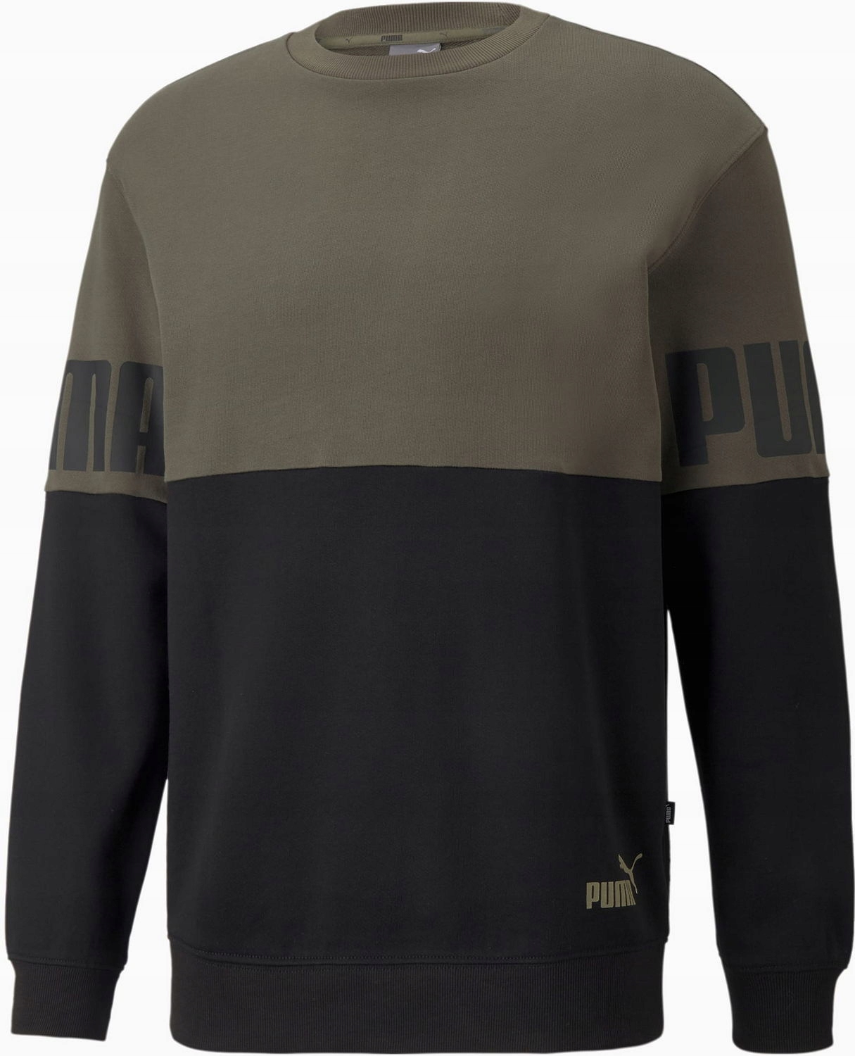 

Bluza męska Puma Power Colorblock Crew czarno-ziel