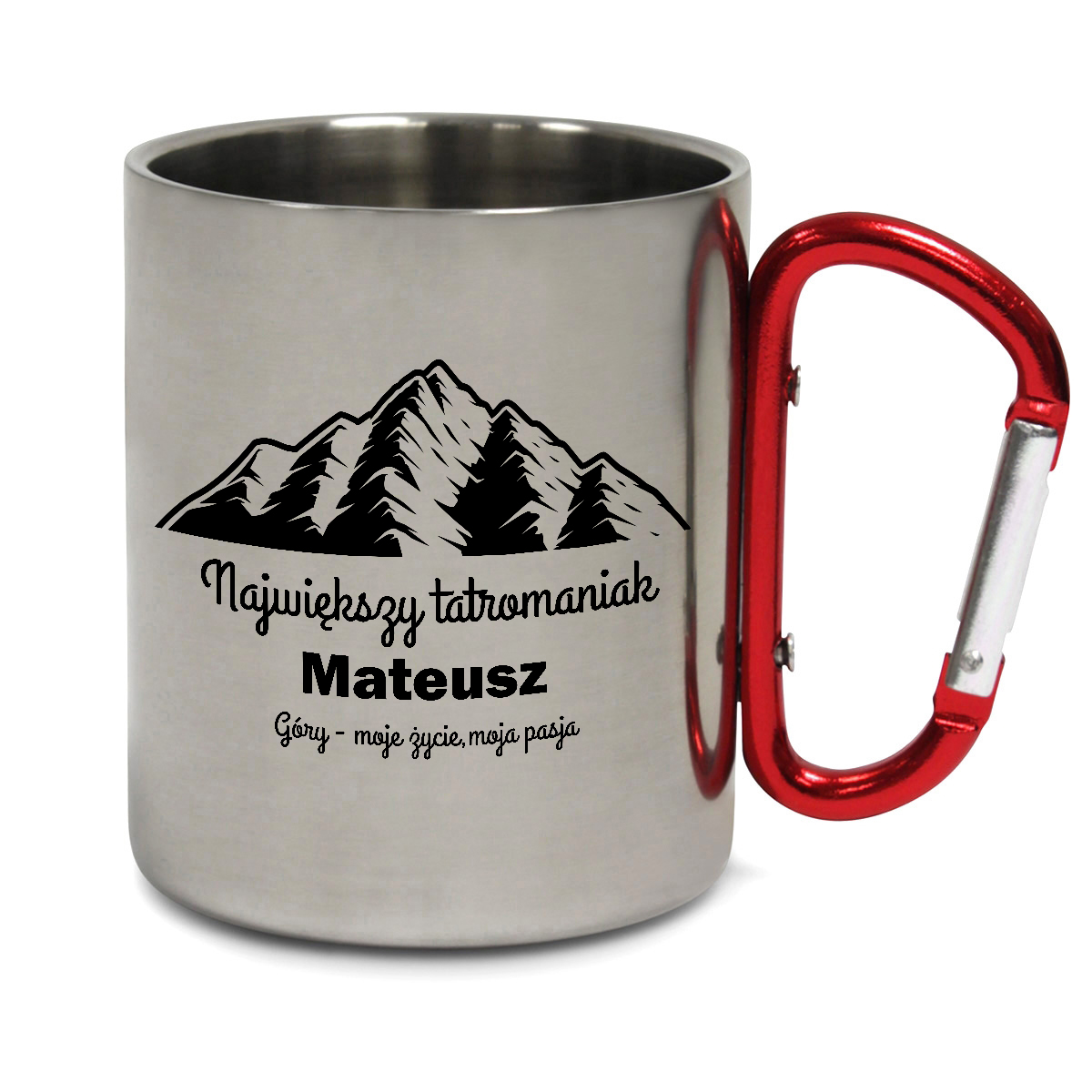 

Kubek metalowy Tatromaniak 01+ imię miłośnik gór