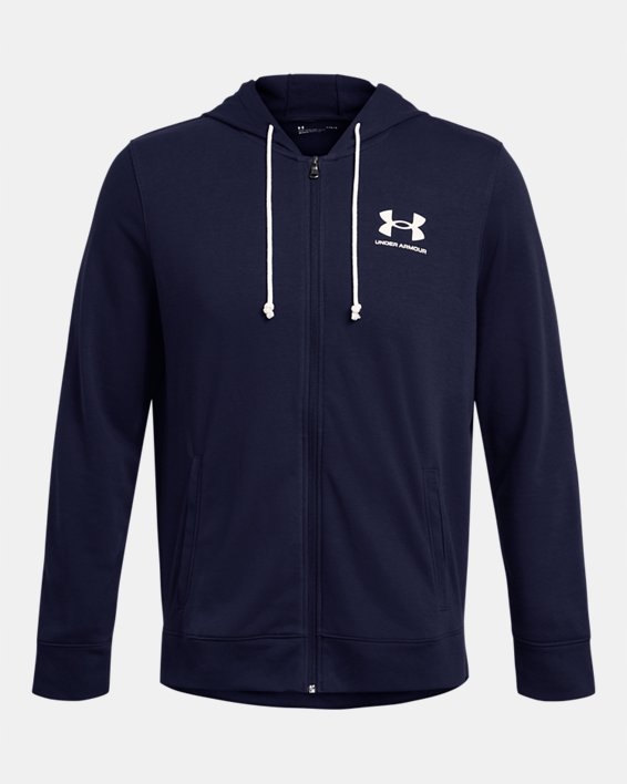 Pánská Rozepínací Mikina Under Armour S Kapucí Rival Terry Tmavě Modrá M