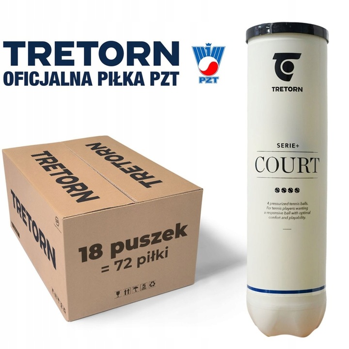 Tretorn Serie Court 3 ks karton, 24 plechovek