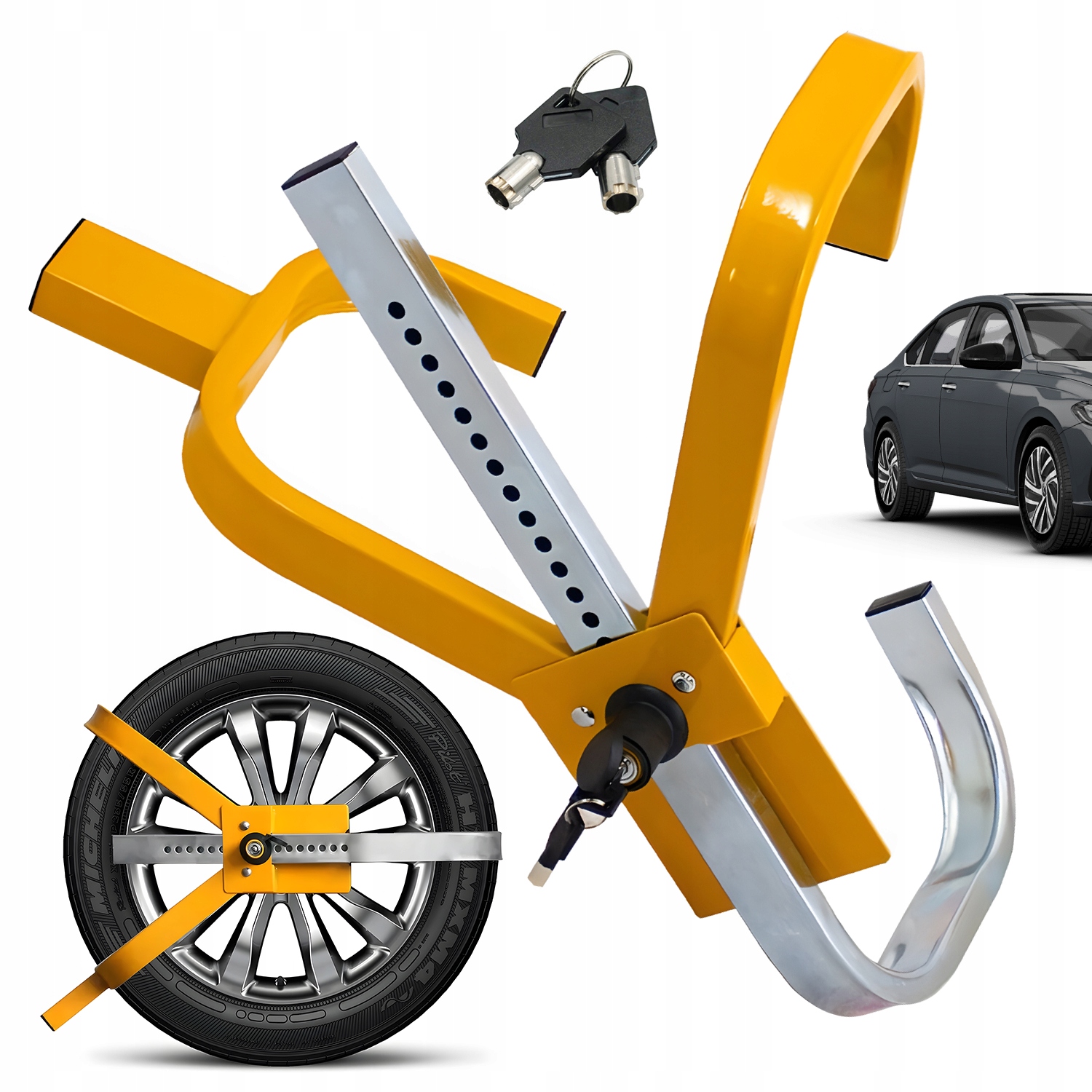 Protikrádežový Zámek Na Kolo Auta Přívěsu Auta, Univerzální, Kovový