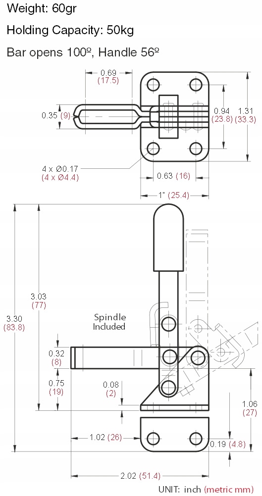 DOCISK ŚCISK MONTAŻOWY LD-101A SPAWANIE STOLARKA Marka Reball