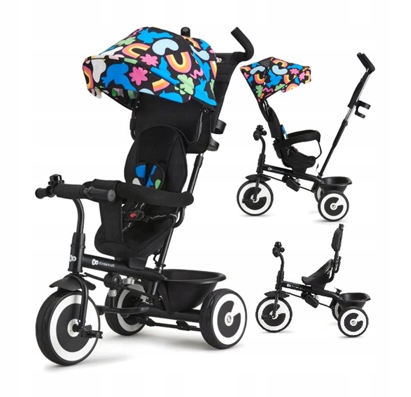 Kinderkraft Rowerek Trójkołowy Aston Spacerówka Dla Dziecka Przód-tył 1-5 L