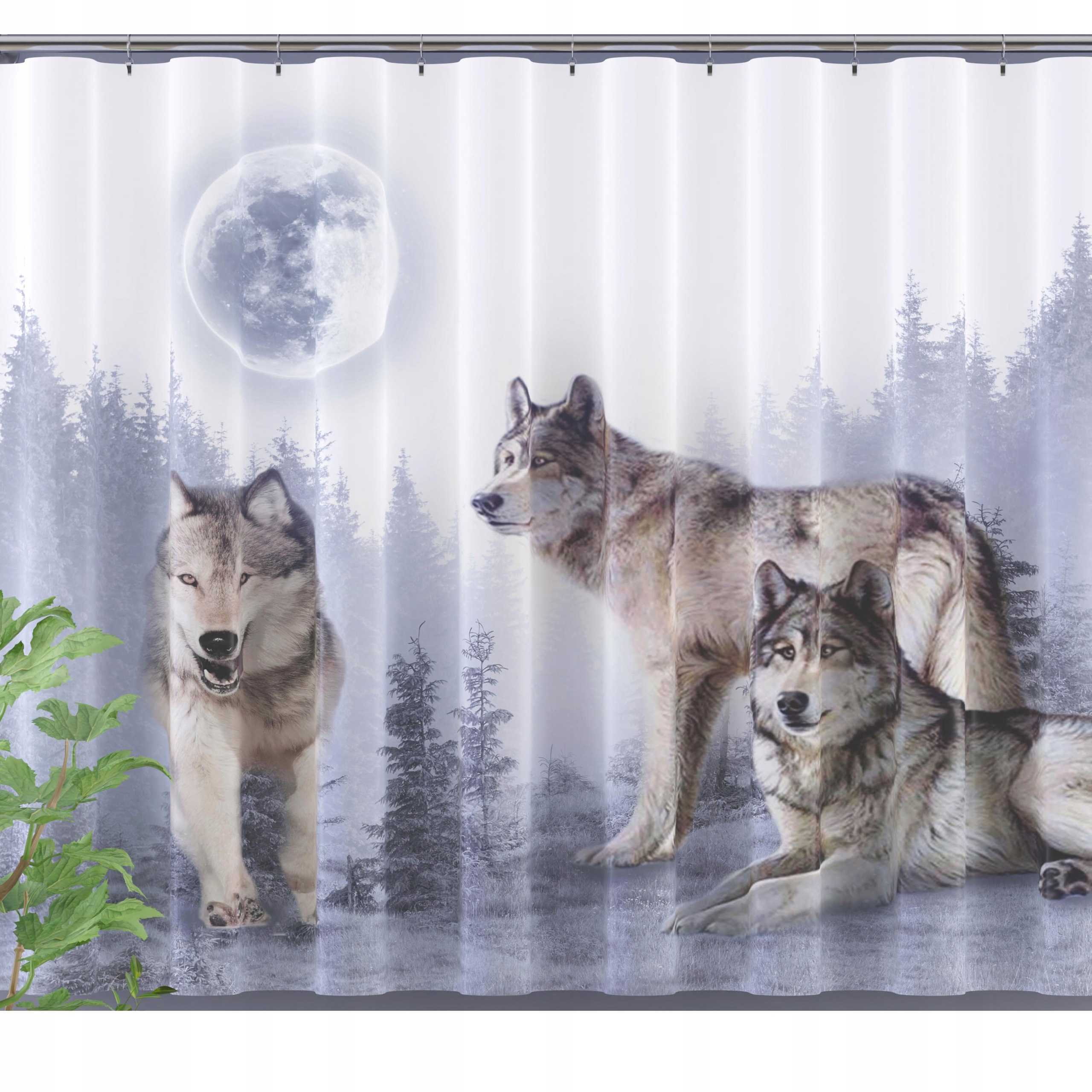 

Firanka Wilki woal druk Psy Las Góry 240x145