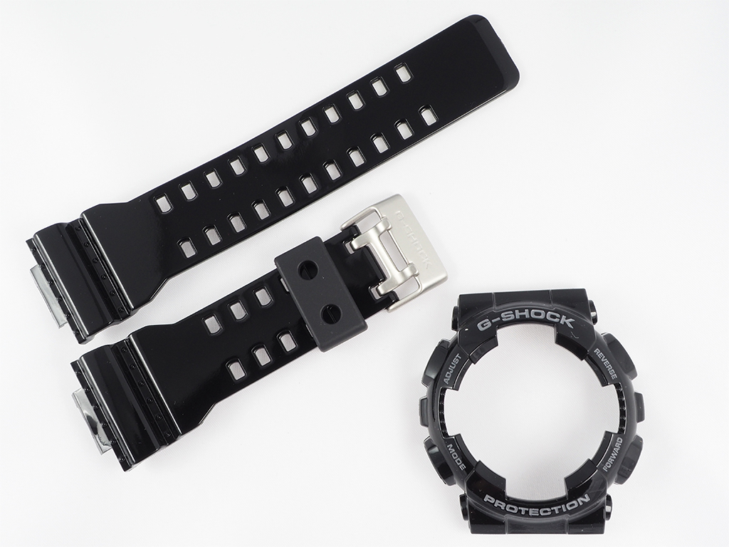 Bezelový pásek Casio GA-110B GA-110 GA-100 GA-120 GA-140 GD-100 černý lesk