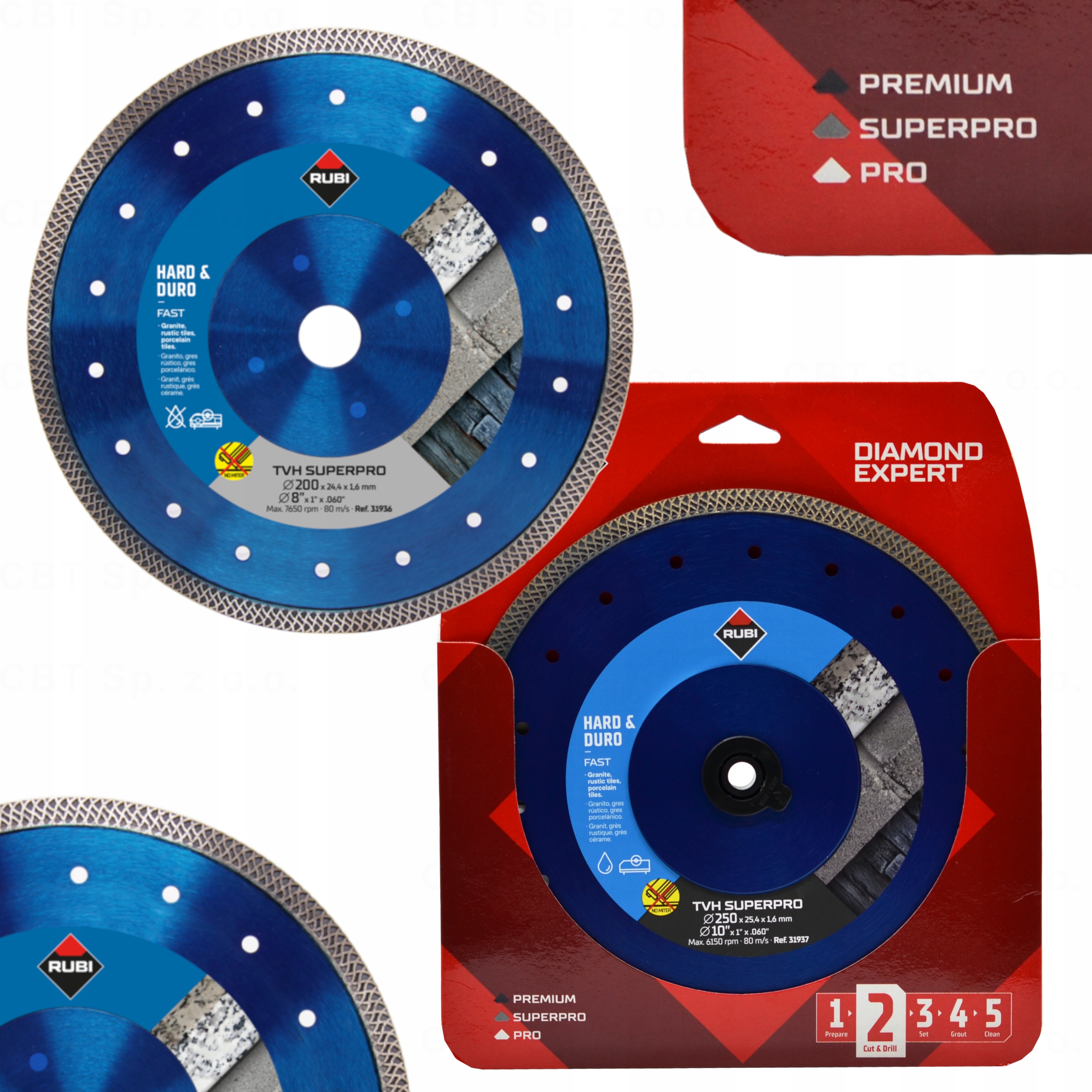 Diamantový Kotouč Na Mokro Superpro Pila Tvh 250 Turboo Granit Gres 25,4 MM