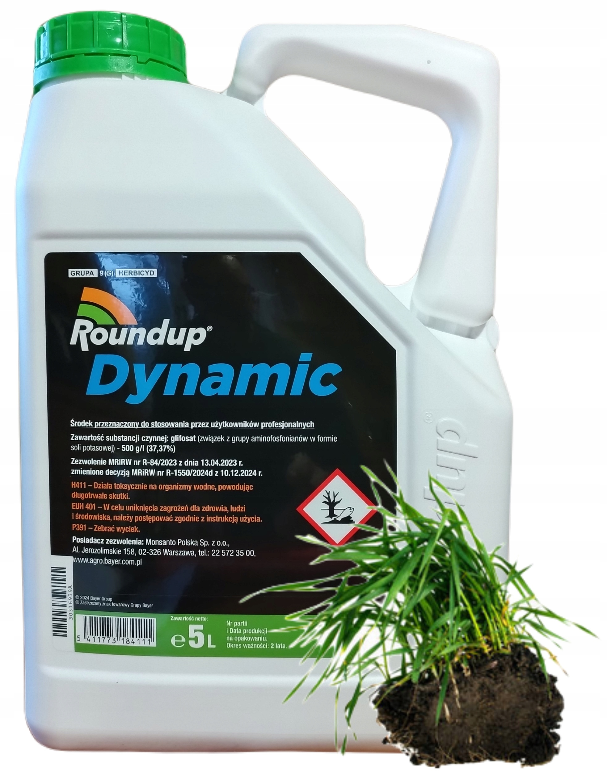 Roundup Dynamic 613 Sl 5l Najmocniejszy Środek na Chwasty Wypala Korzenie