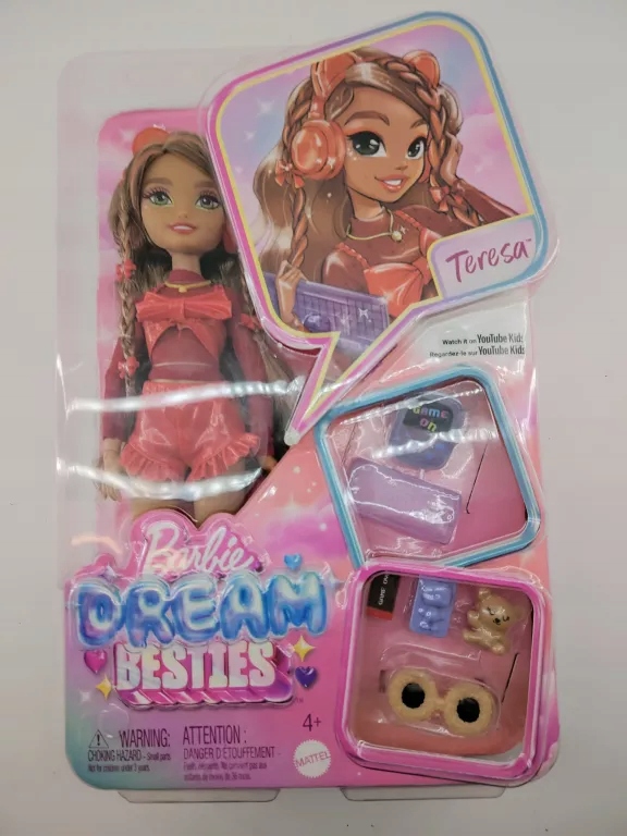 LALKA BARBIE DREAM BESTIES LALKA MODOWA TERESA Z AKCESORIAMI