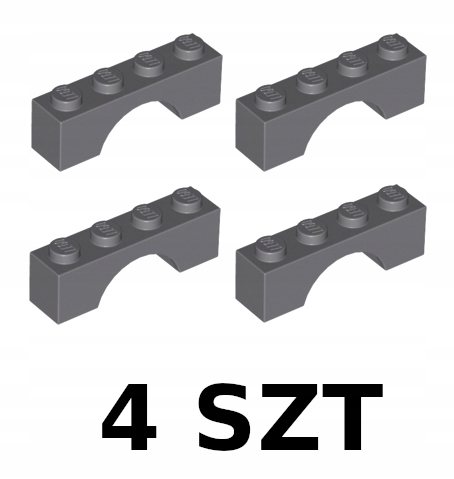 

Lego Łuk/Mostek 1x4 Ciemny Szary 3659 ==>4szt