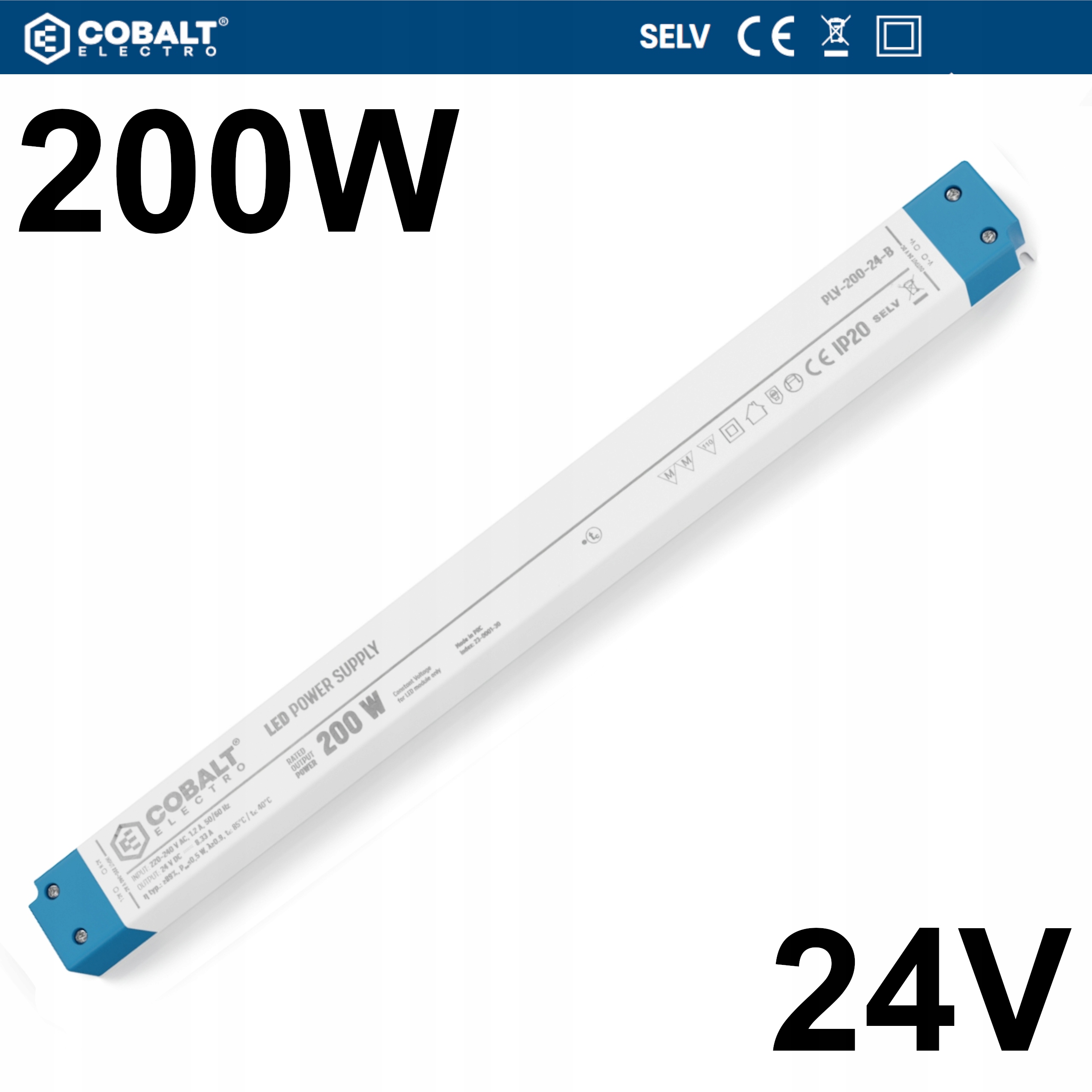 Napájací Zdroj Pre Led Pásky Ultra Slim IP20 Plv 200W 24V