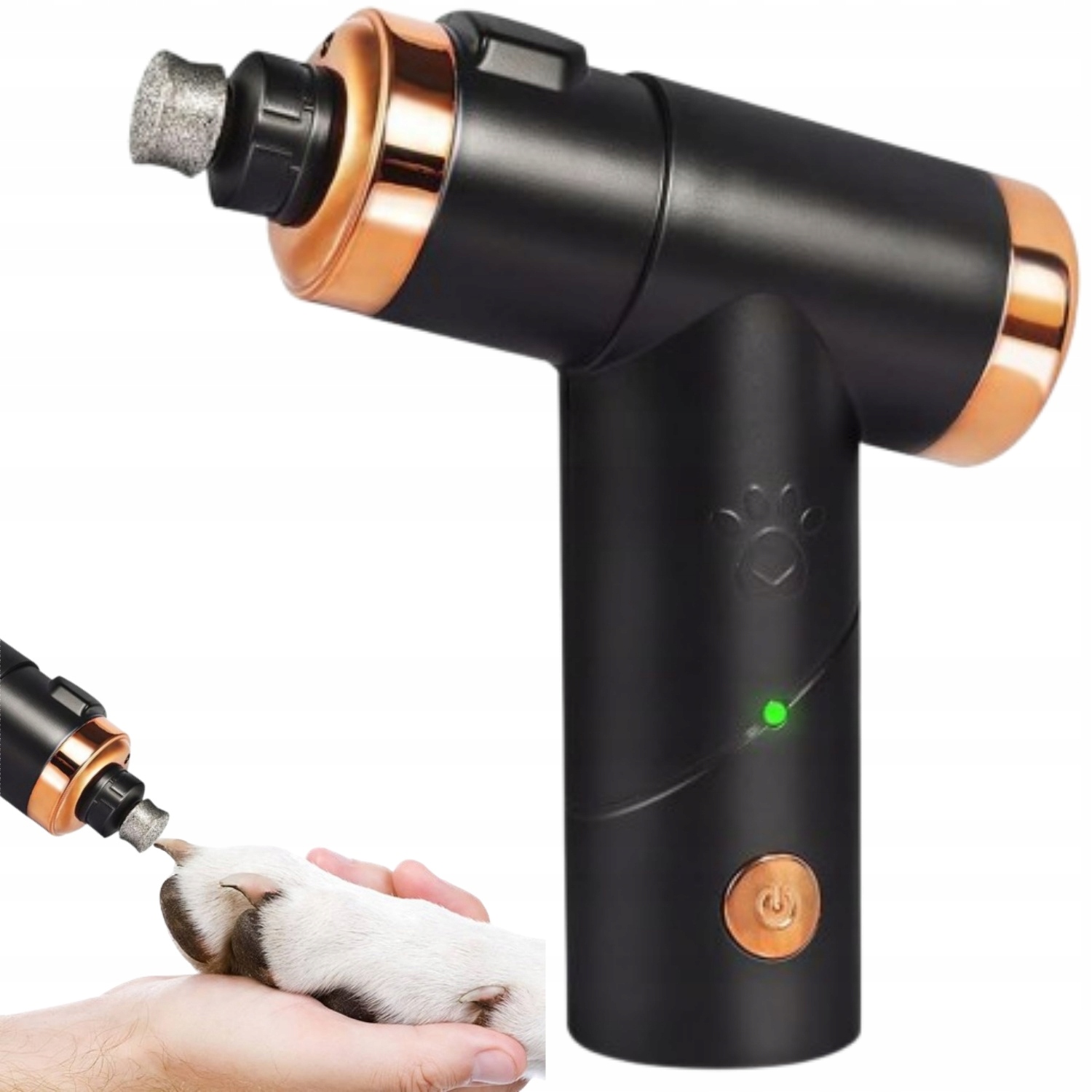 Elektrický pilník Tichý pilník/bruska na drápky pro psy a kočky s Led osvětlením, výdrž 5 hodin