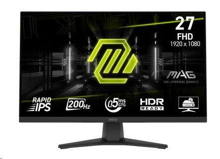 Msi LCD Mag 272F, 27", Ips, Fhd, 200Hz, 0, 5ms, Black Mag 272F