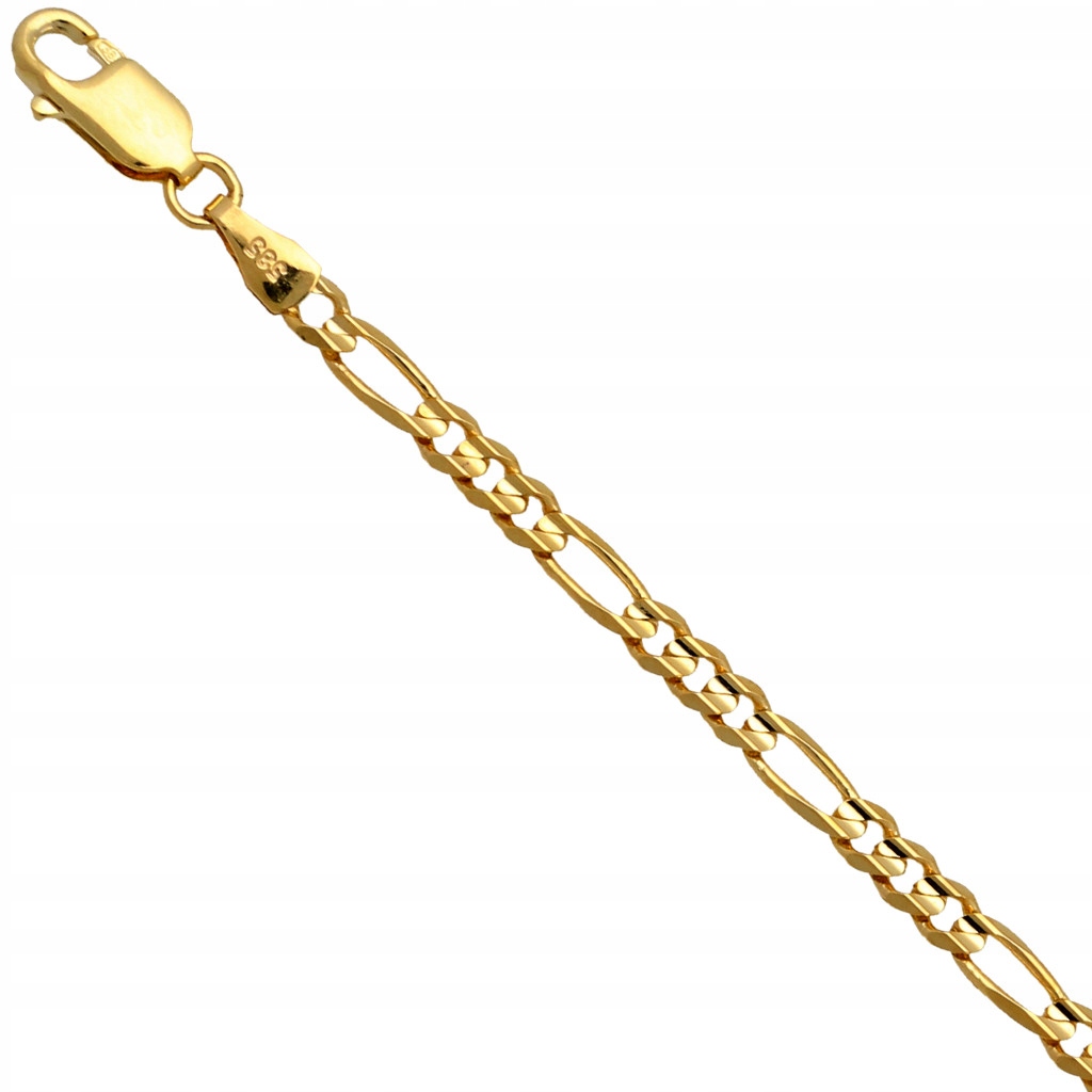 Łańcuszek złoty figaro 60cm 3mm złoto pr.585