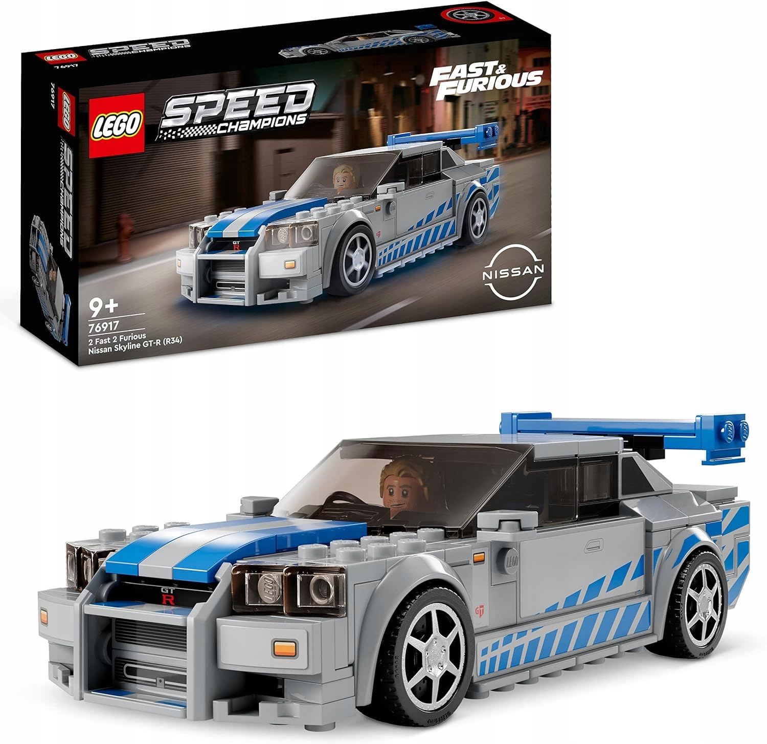 LEGO SPEED Champions Nissan Skyline GT-R R34 klocki 76917 Szybcy i Wściekli