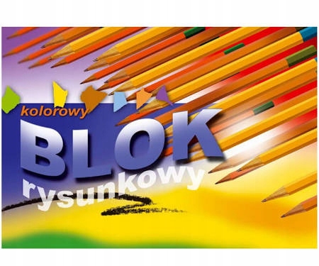 

Blok rysunkowy A4, kolorowy 16 kartek Kreska