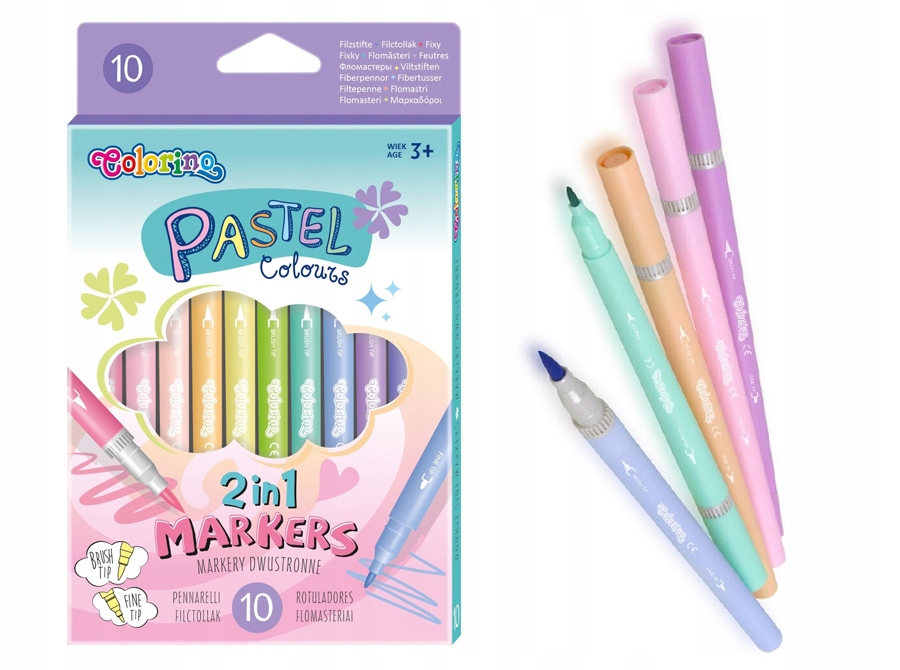 

Flamastry Dwustronne Colorino Pastelowe