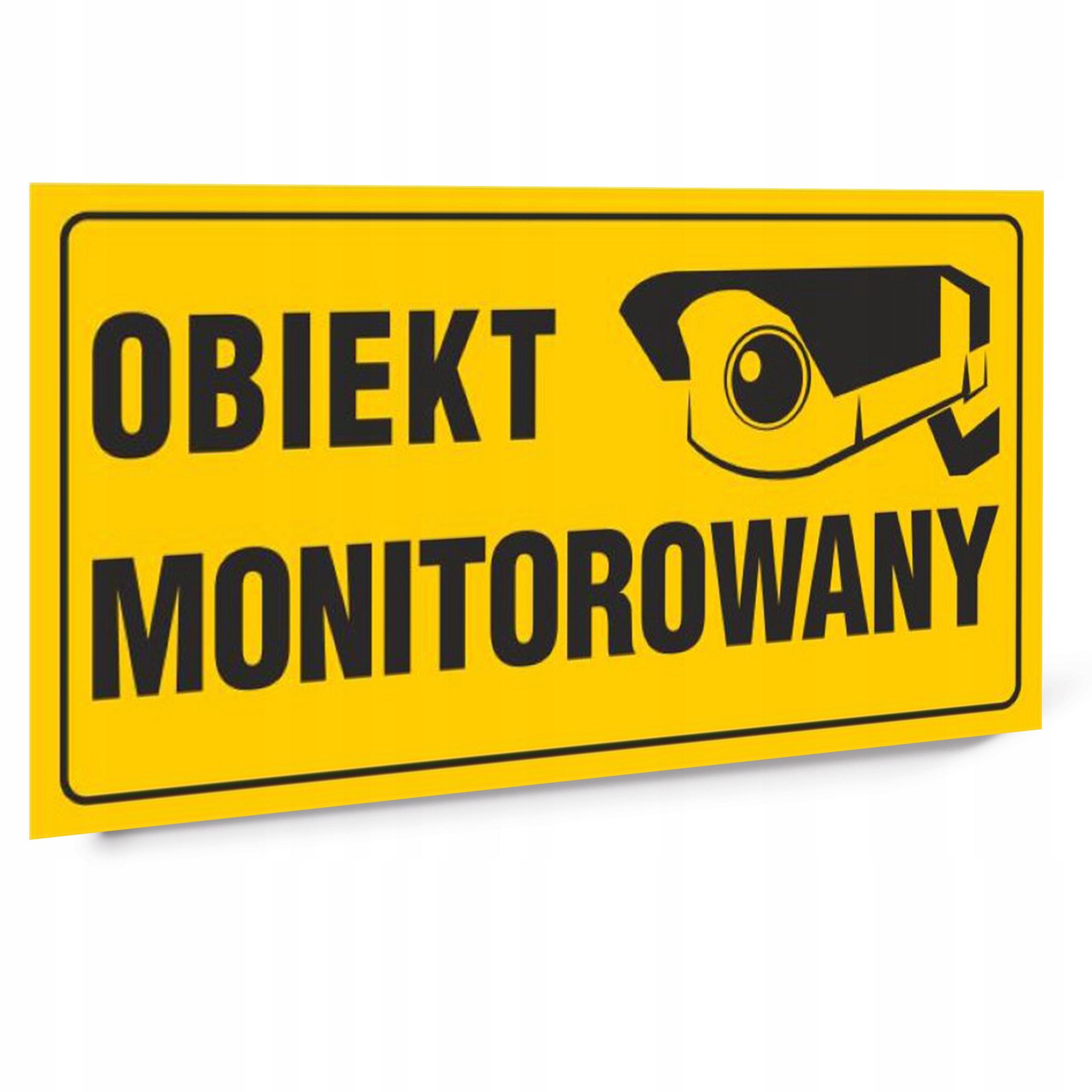 Tabliczka TABLICA OBIEKT MONITOROWANY 12X22 cm UV PCV