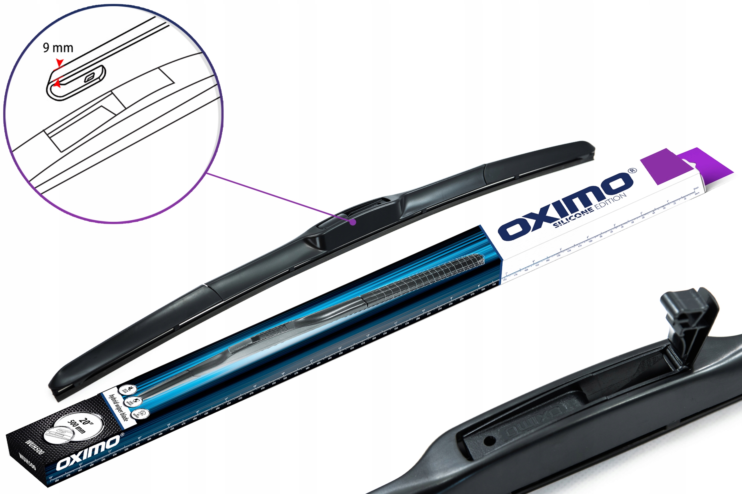 

Oximo WUH500 Wycieraczka hybrydowa 500mm