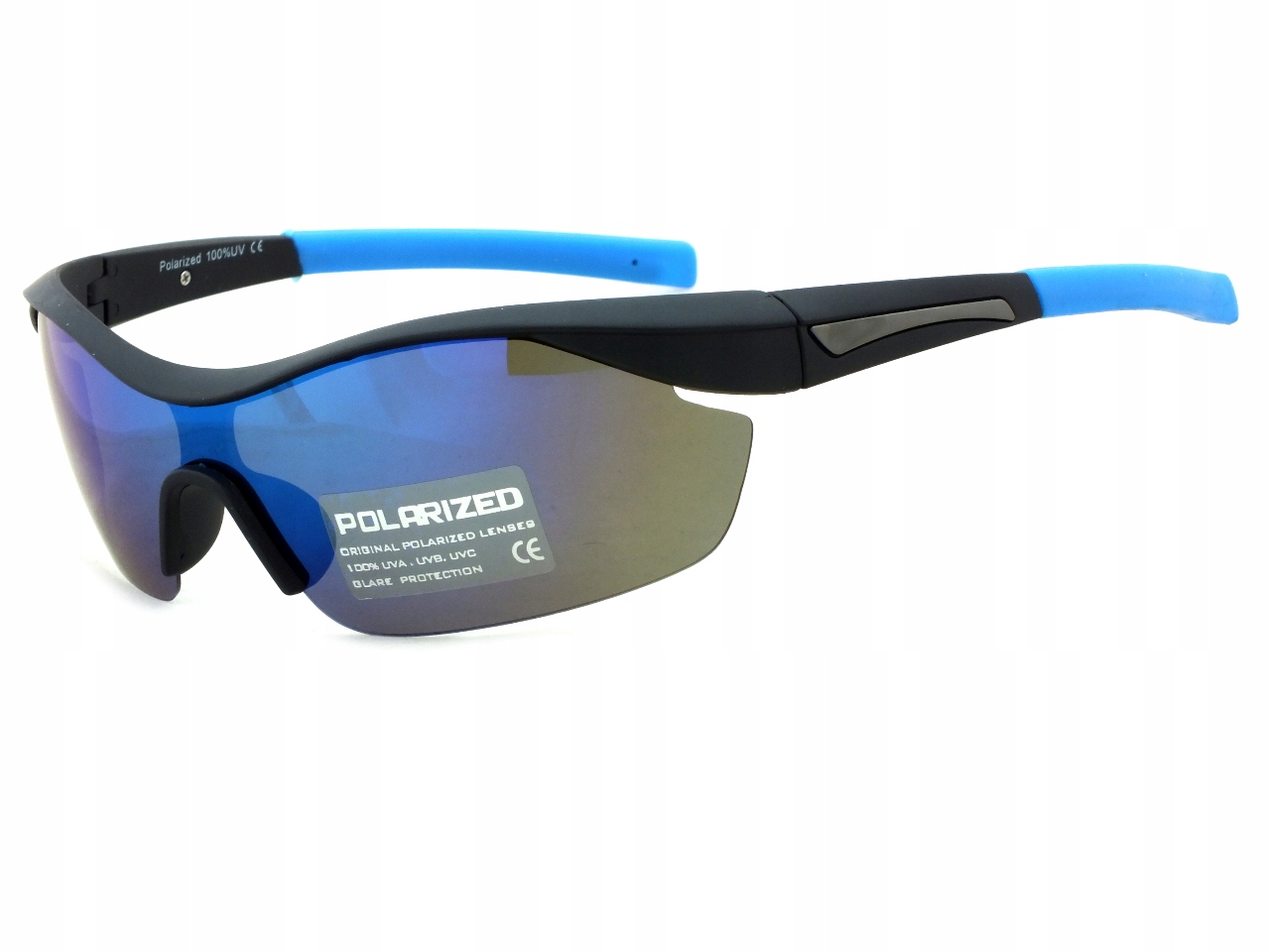 lekkie Okulary sportowe z polaryzacją Miami lustrzanki filtr UV400 ice blue