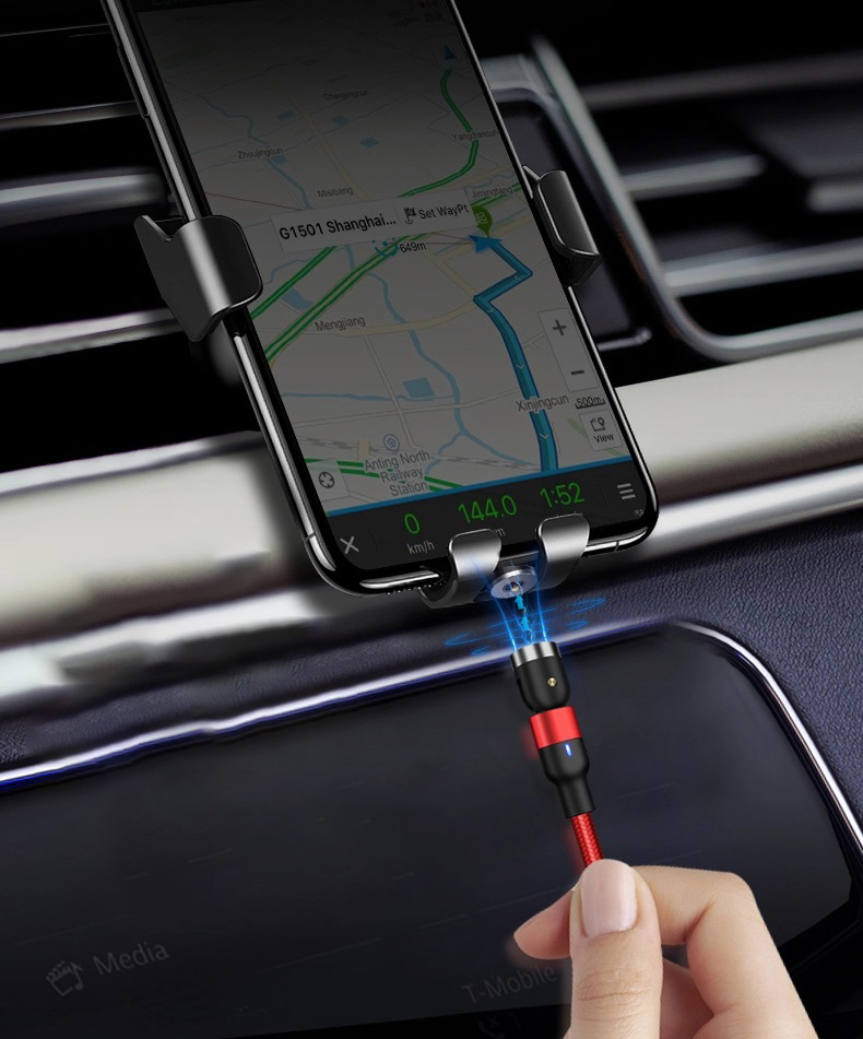 KABEL MAGNETYCZNY 540st 3A FAST CHARGE 3 ADAPTERY Długość przewodu 1 m