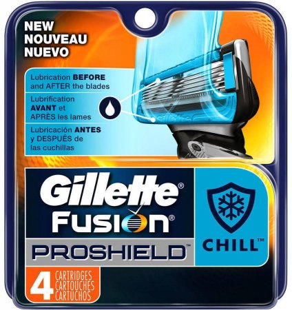Gillette Fusion Proshield or Chill 4-balení USA/Velká Británie