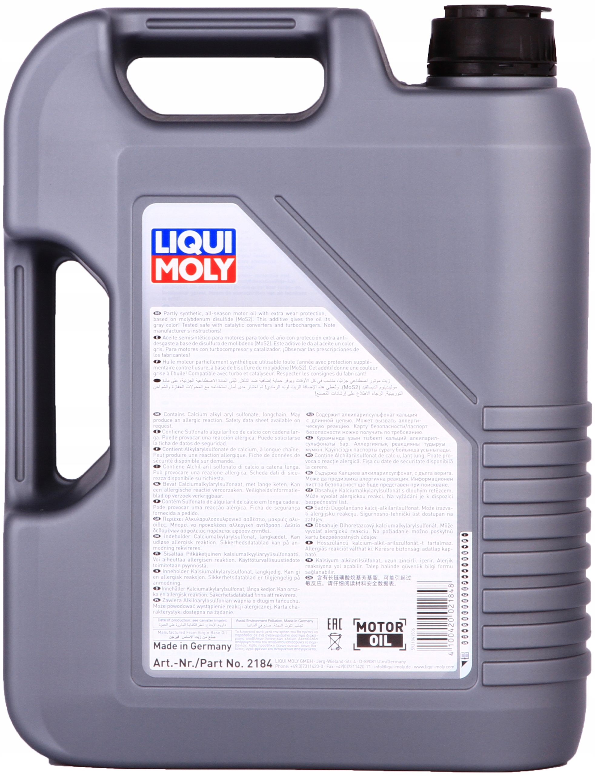 LIQUI MOLY - 2184 - MoS2 LEICHTLAUF 10W40 - 5L Stan opakowania oryginalne