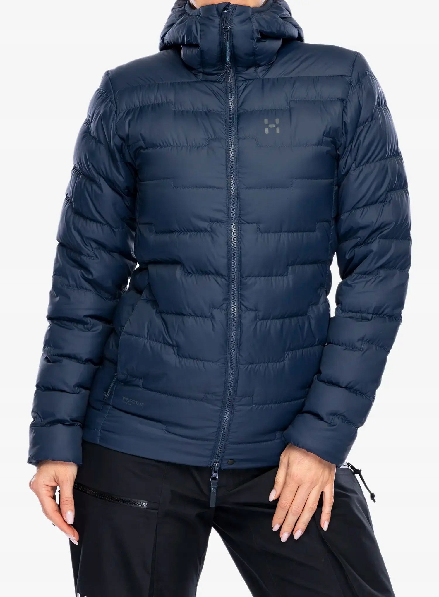 Dámská péřová bunda Haglofs Roc Flash Down Hood tmavě modrá M