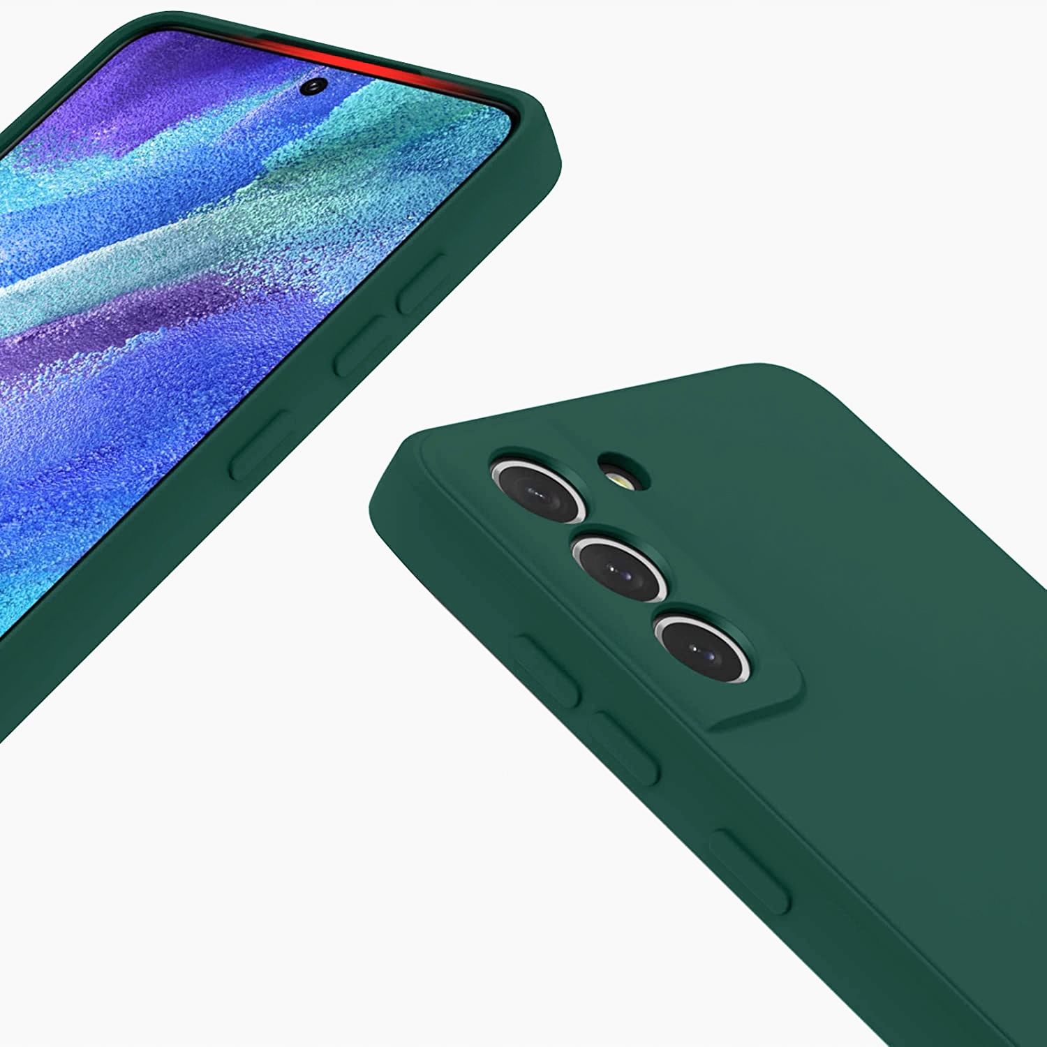 OBUDOWA ETUI LIQUID CASE SILIKONOWE PLECKI do SAMSUNG S21 5G ZIELONY Marka Inna