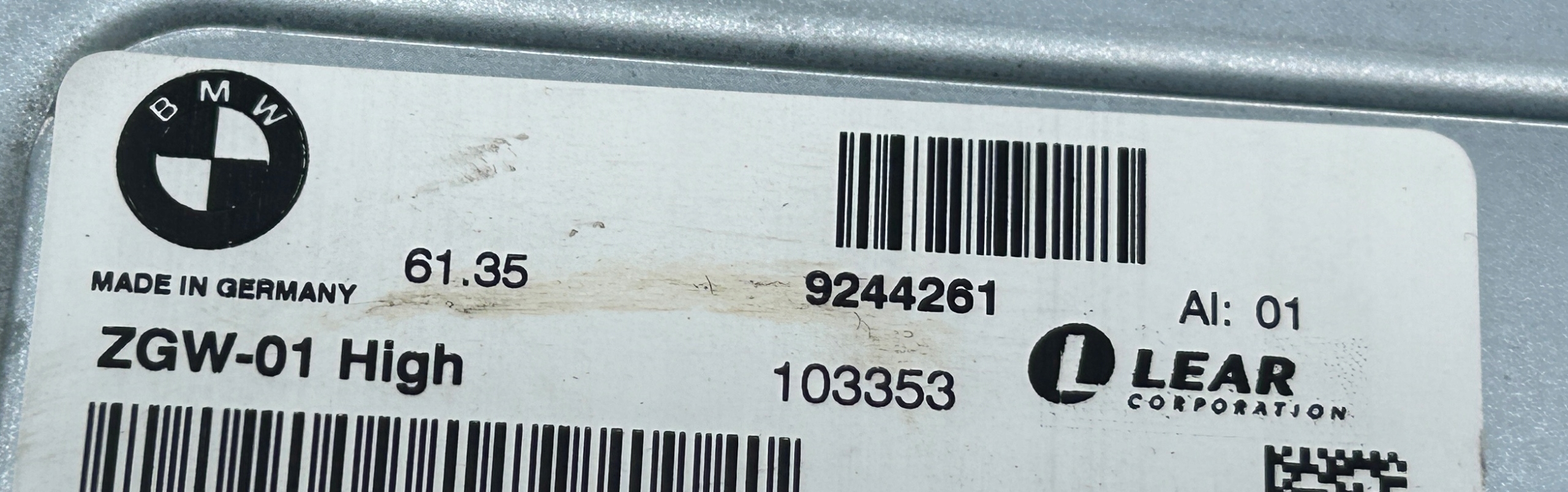 module control unit ZGW BMW 5 F10 F11 9244261
