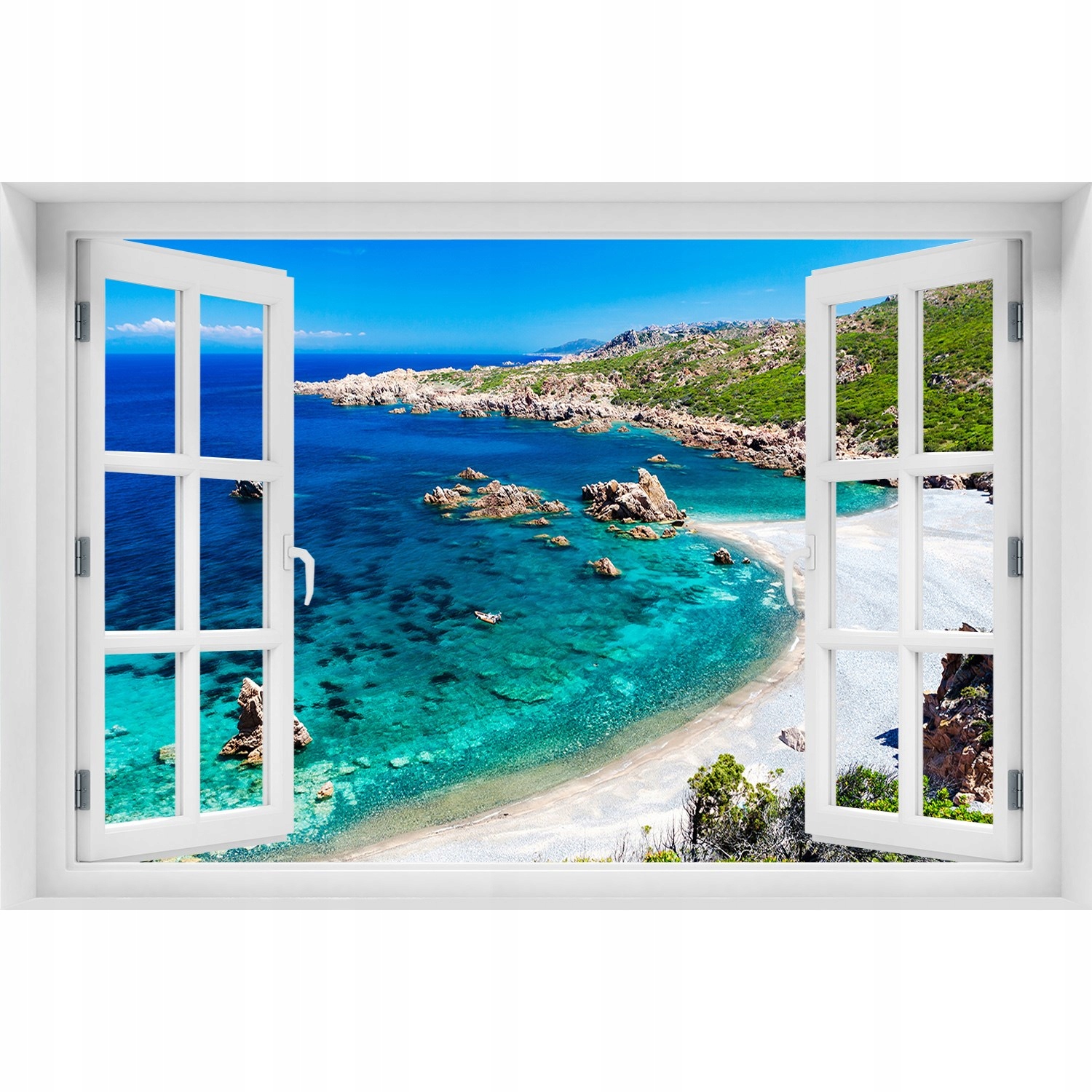 

Naklejka fototapeta 3D Okno Zatoka morska 150x100