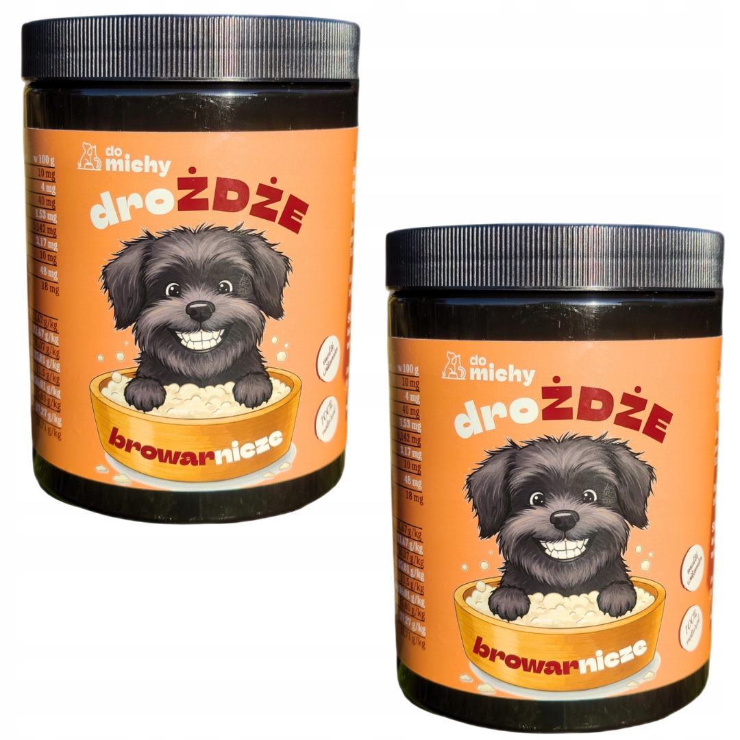 Levně Pivovarské pivovarské kvasnice (odolnost) pro psa Do michy sada 2 x 650 g
