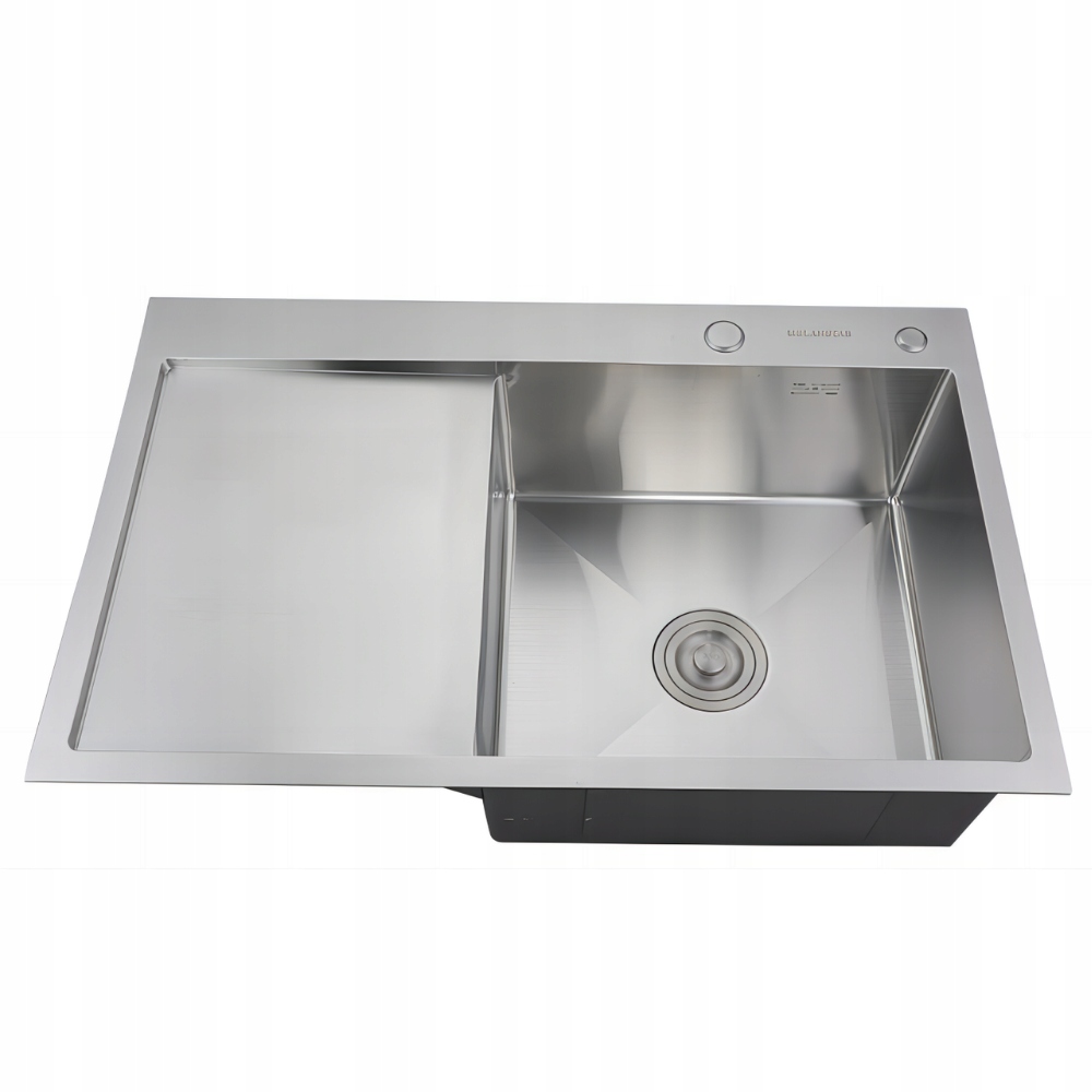 Zlewozmywak kuchenny stalowy 78x49 inox +syfon zlew ociekacz lewy srebrny