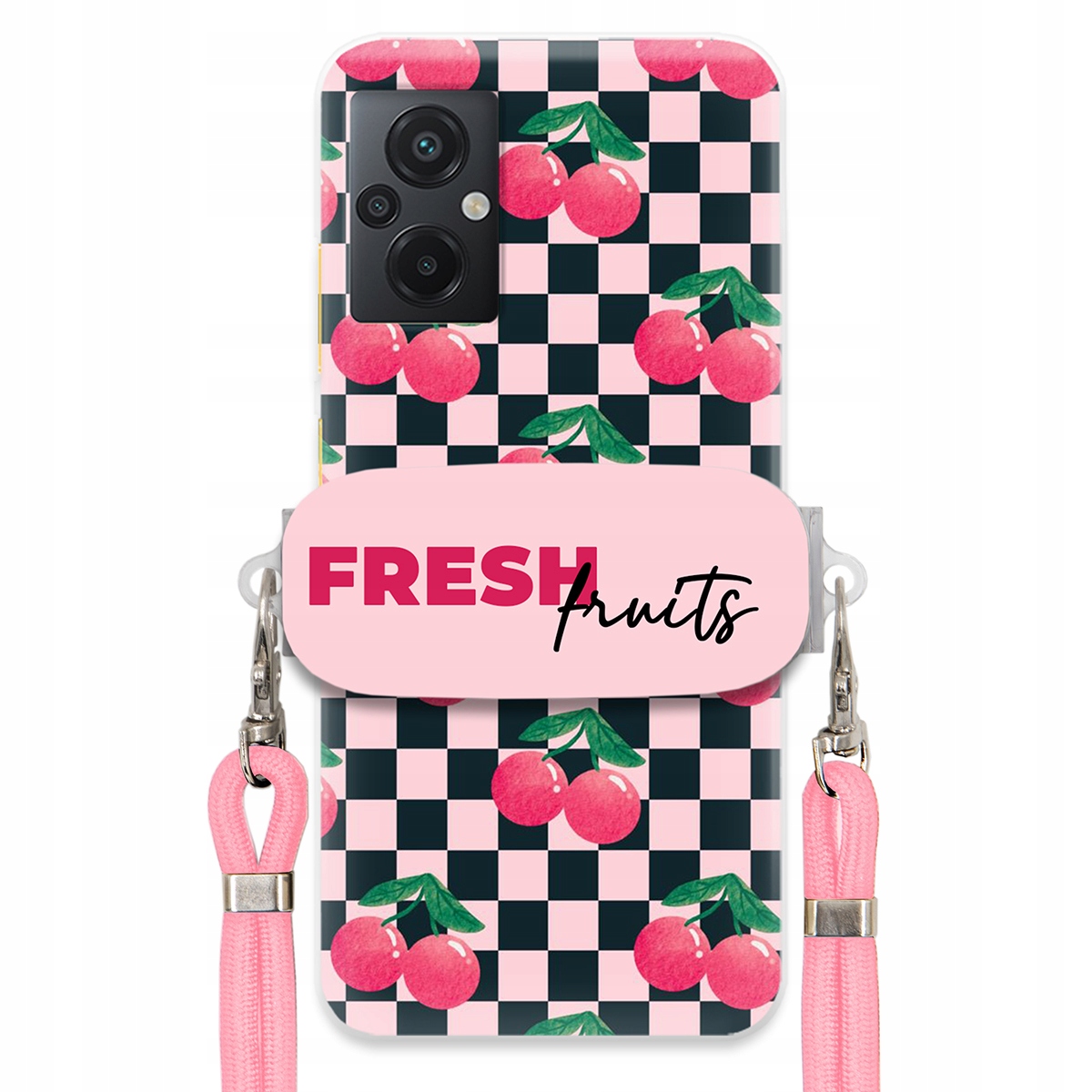 Pouzdro pro Xiaomi Poco M5 Crossbody vodítko Držák Šachovnice Fresh Fruits