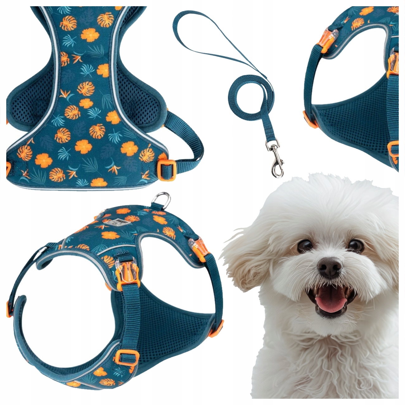 Levně Popruhy Vodítko Ultralehké Prodyšné Truelove Lightness Tyrkysové Xxs