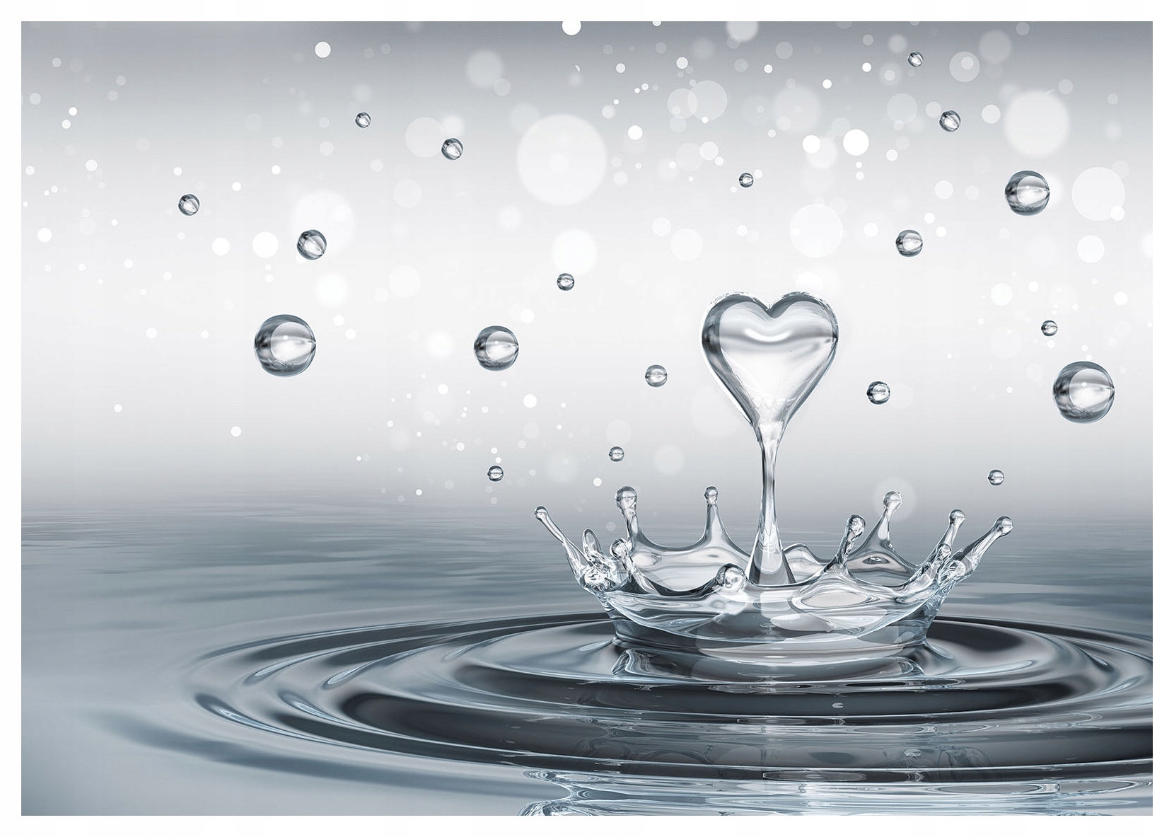 Vliesová fototapeta Srdce z kvapky Voda Láska Abstrakcia 368x254 lepidlo