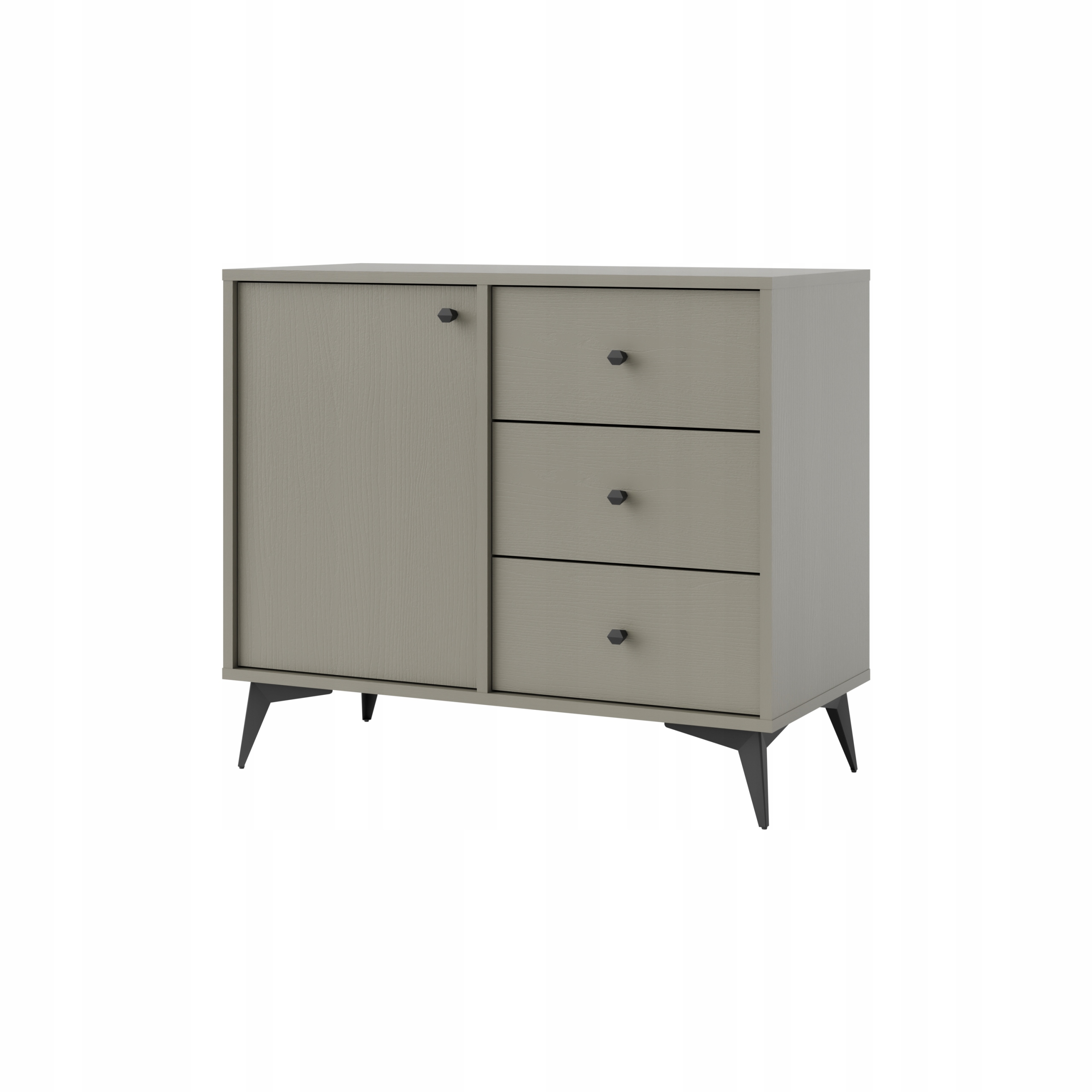 Komoda s zásuvkami do obývacího pokoje Sakai 1 1F 3S T814 Eukalyptus