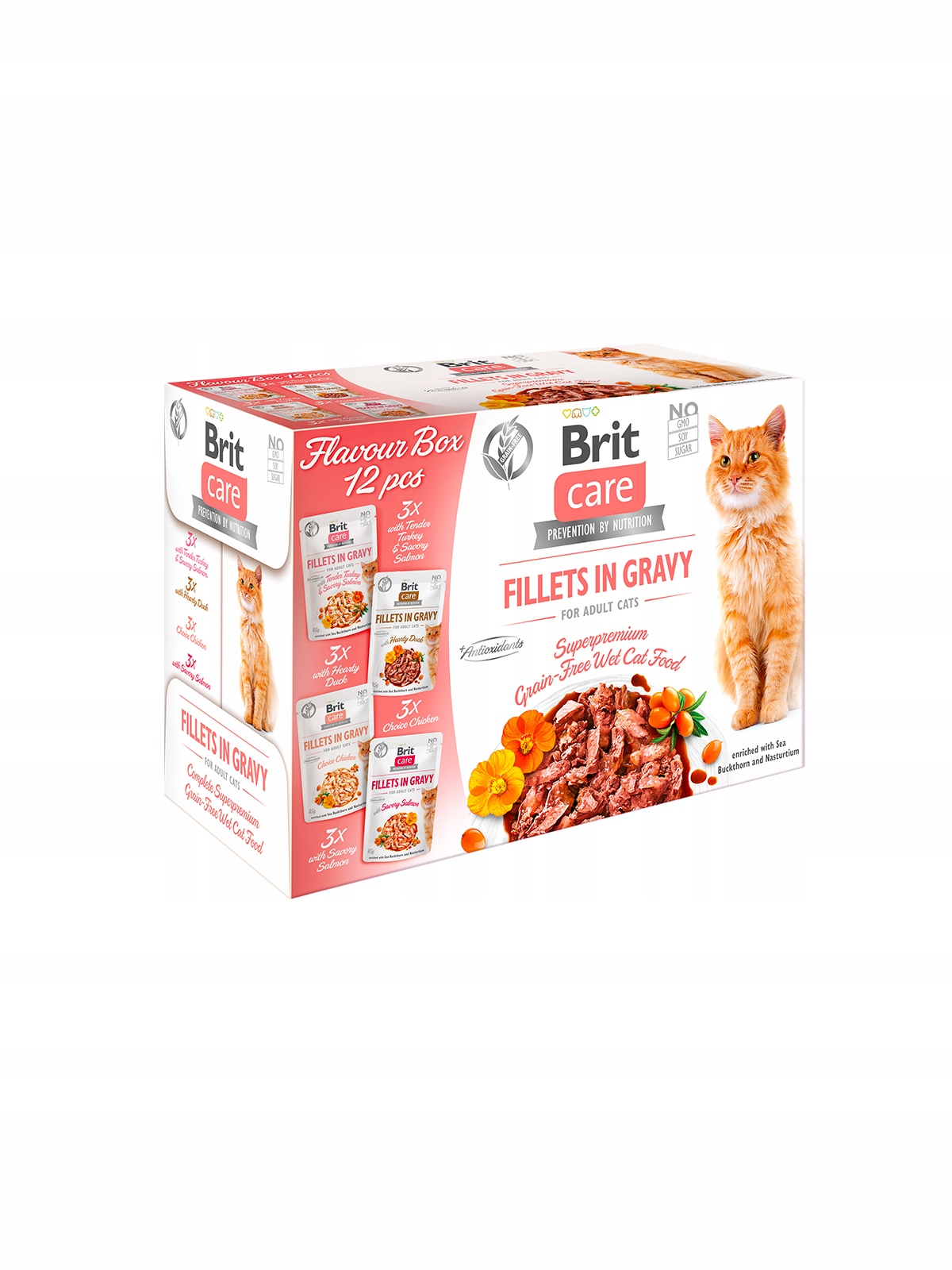 Brit Care Cat sáčky pro kočky pro kočky v omáčce 12x85 g