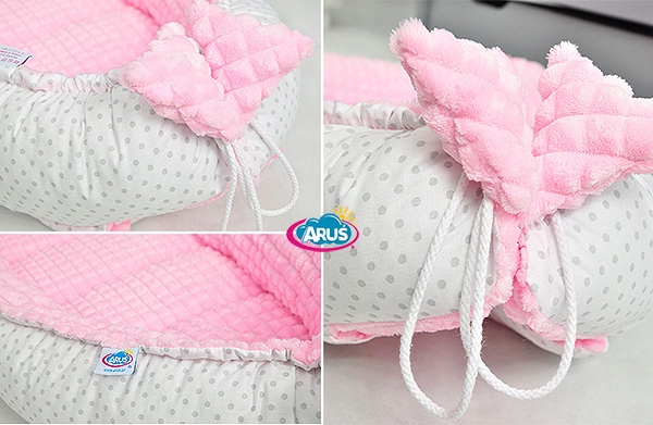 KOKON NIEMOWLĘCY DWUSTRONNY MINKY BAWEŁNA OTULACZ Marka Aruś