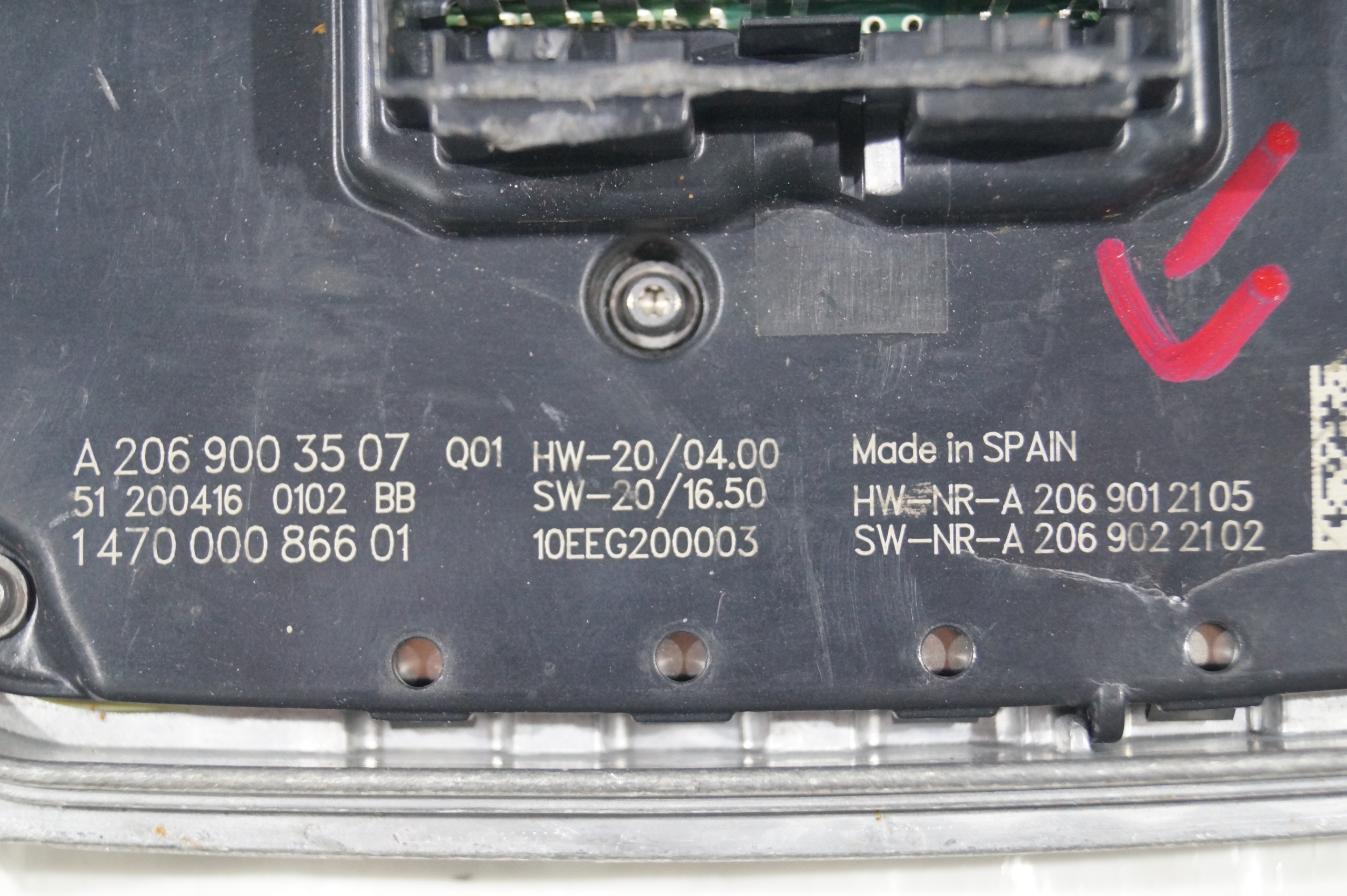 control unit module MERCEDES C-KLASA E-KLASA S-KLASA A2069003507 Q01
