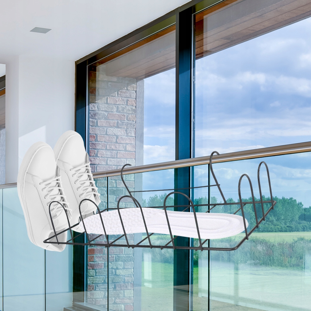 Levně Sušák Na Boty Do Parapetu Bezvrtací, Stabilní, Multifunkční, Kovová