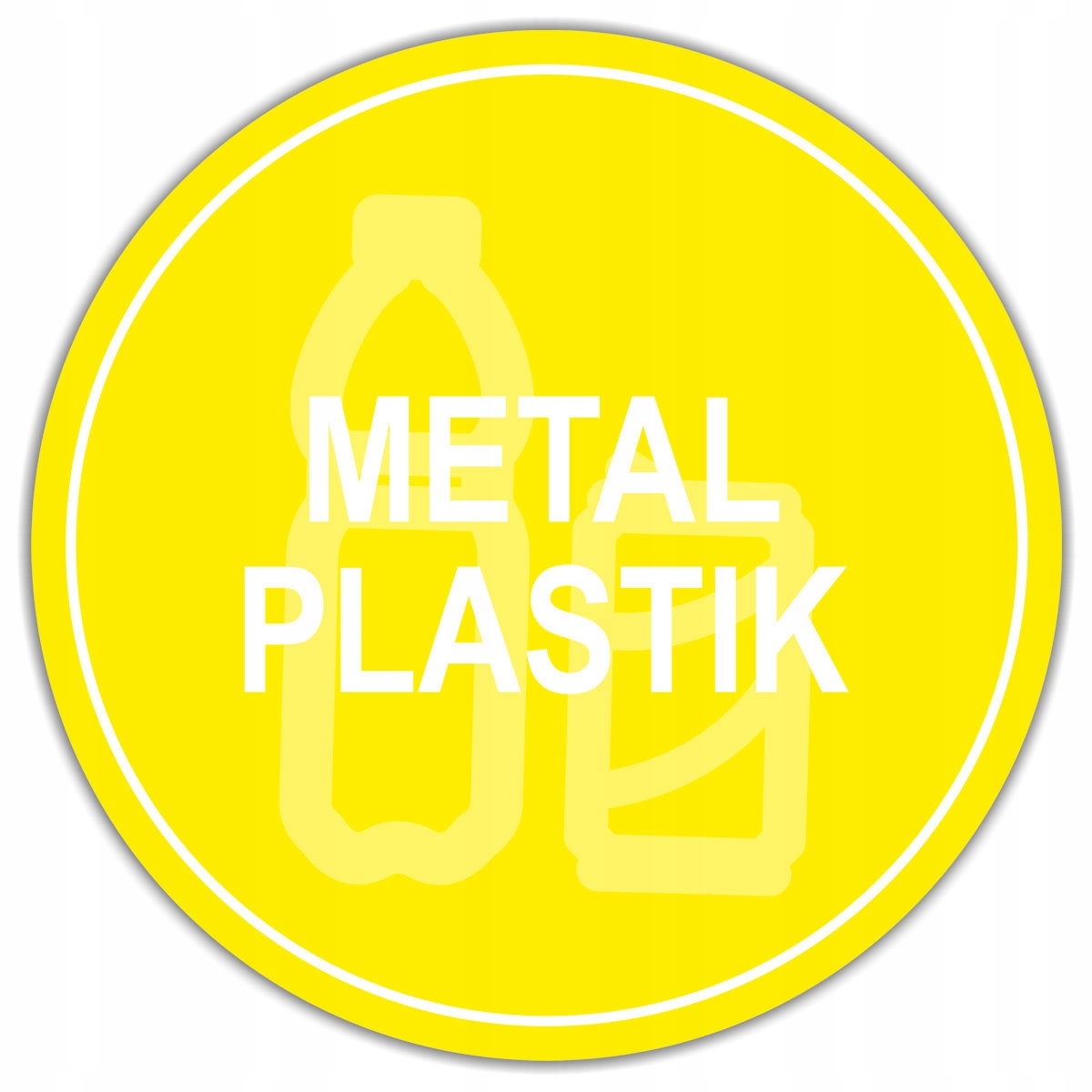 

Naklejka Na Kosz Segregacja śmieci Plastik 15 cm