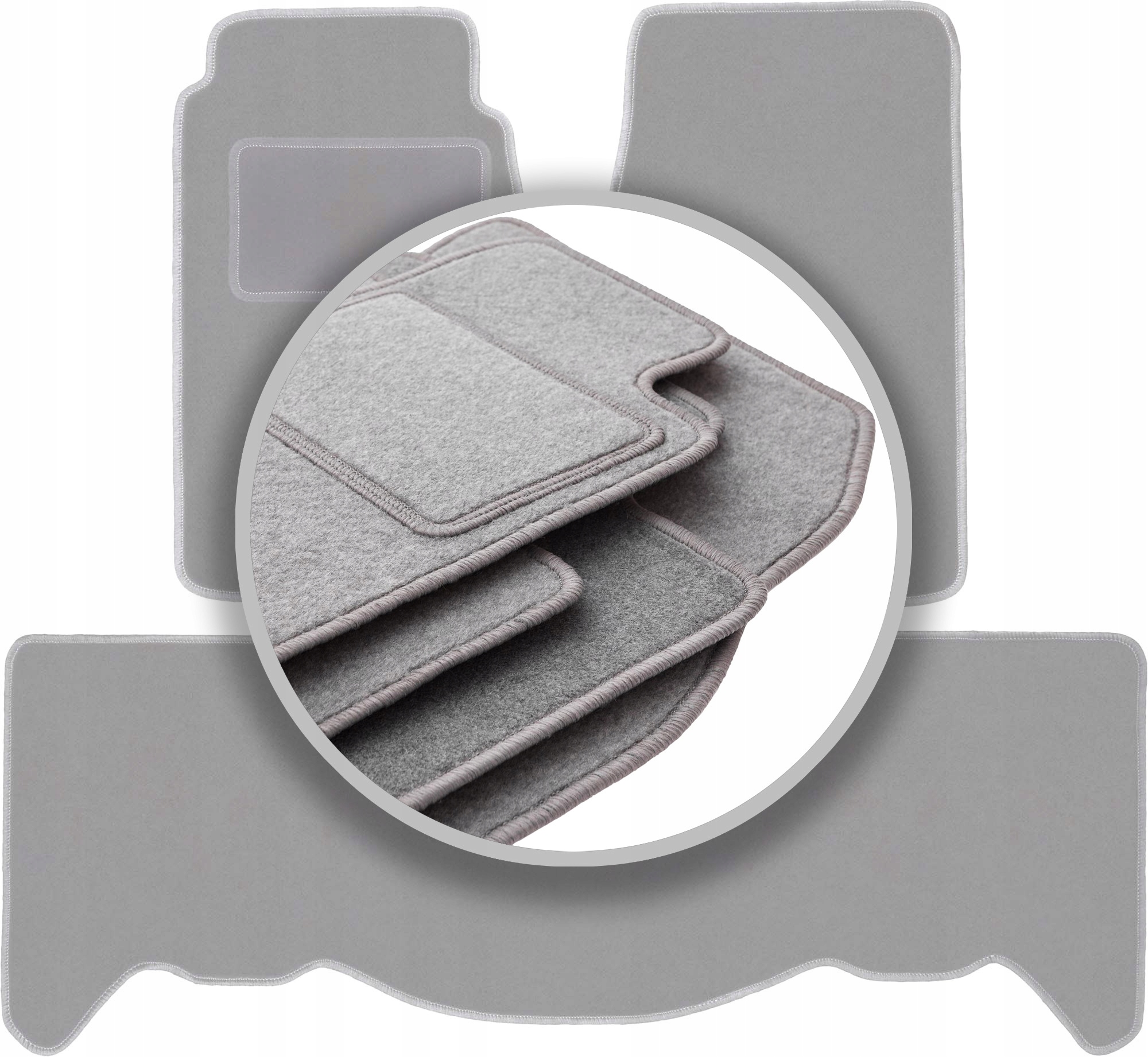 Velurové koberce Oslo šedé pro: Jeep Grand Cherokee Zj terénní 1998-2005