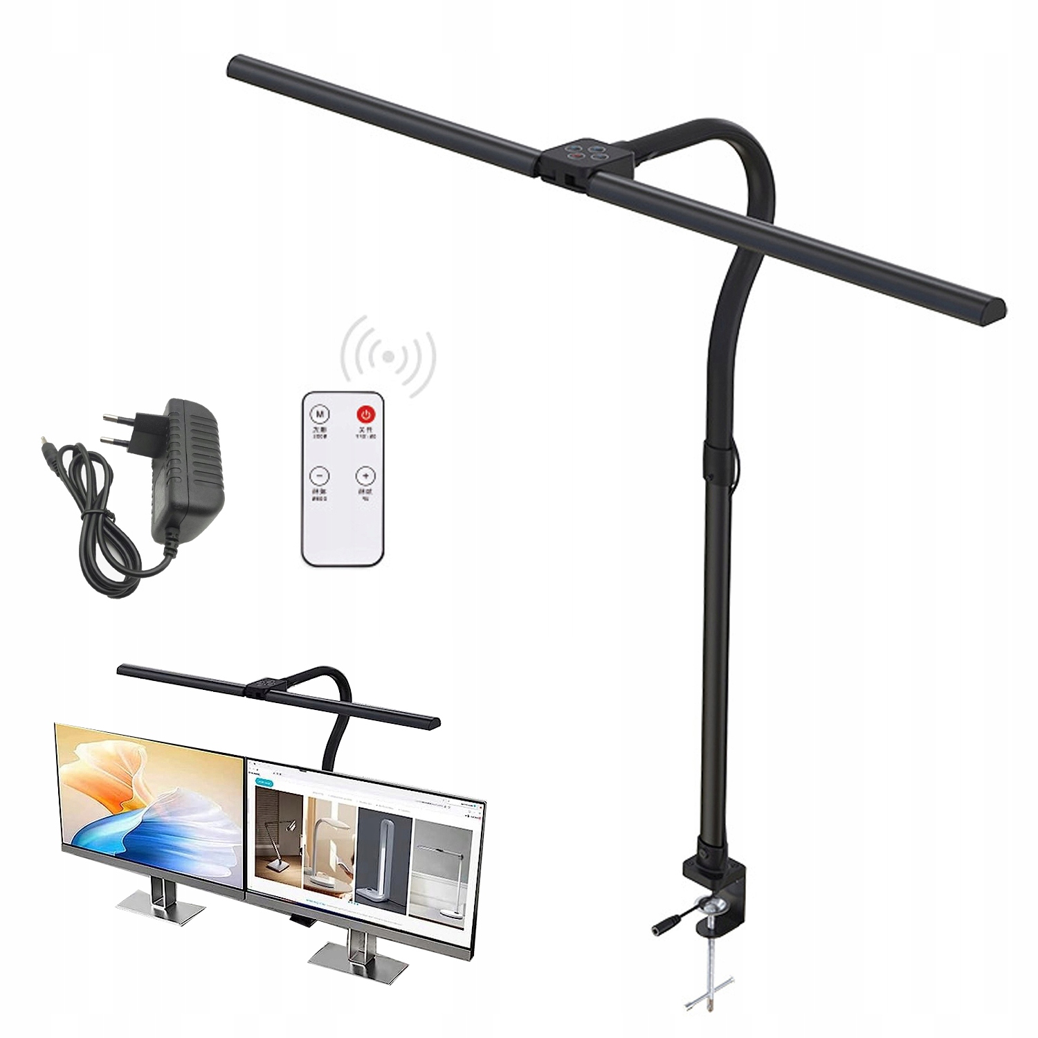 Dvojitá Led Lampička 24W 5 Barev Světla Nastavitelná Pro Kreslení O 360°