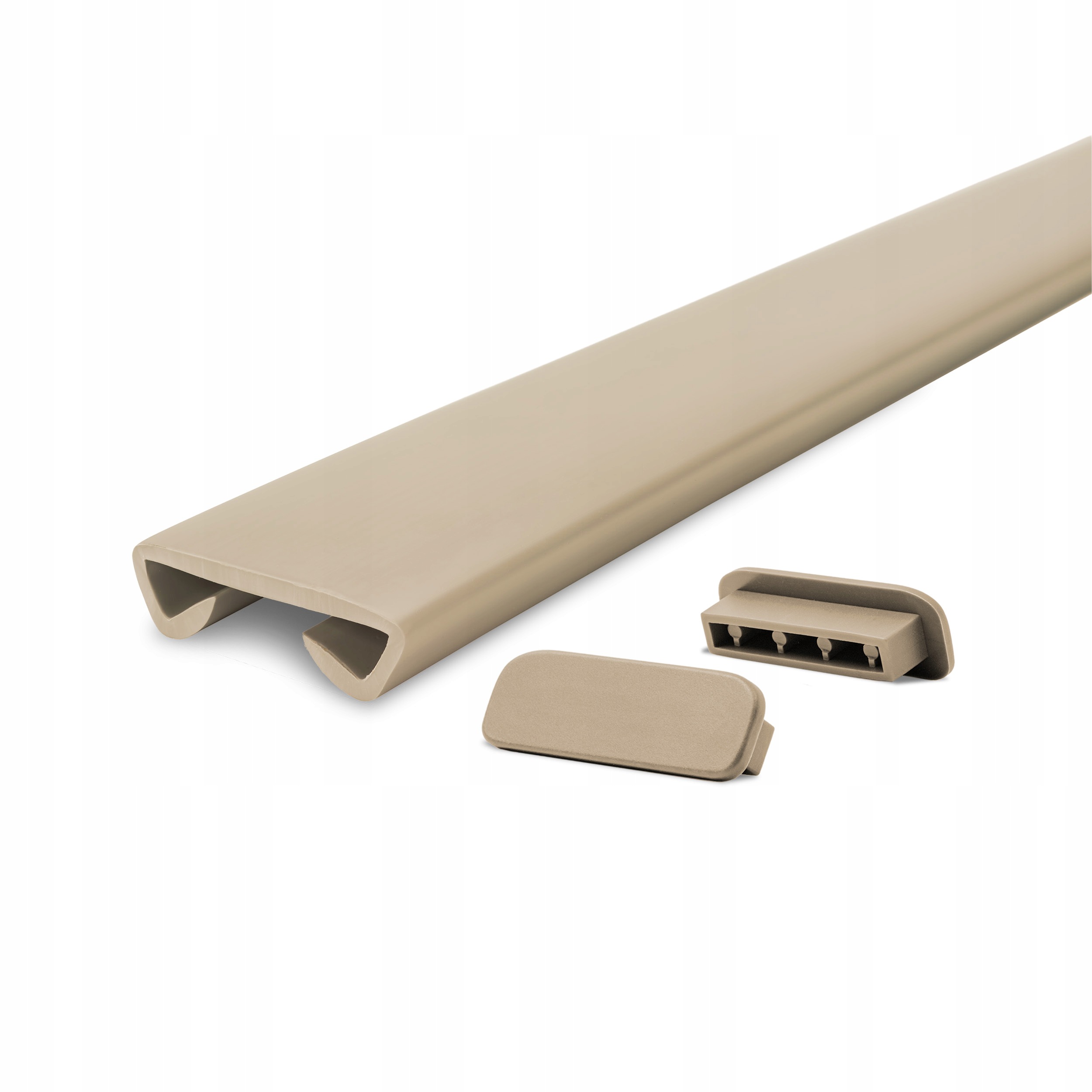 Pvc profil madla Standard 40x8mm černý 1 m, plus 2 záslepky