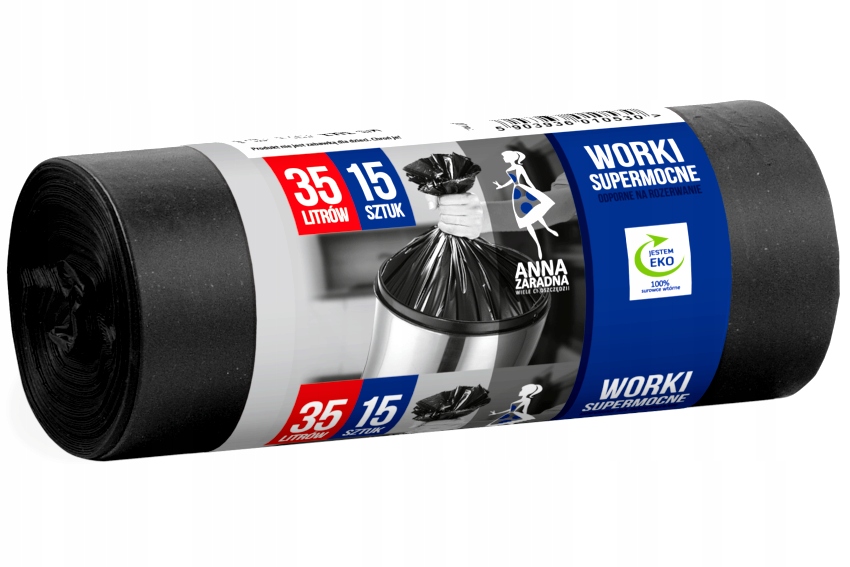 

Worki na śmieci odpady Supermocne 35L /15szt /23µm