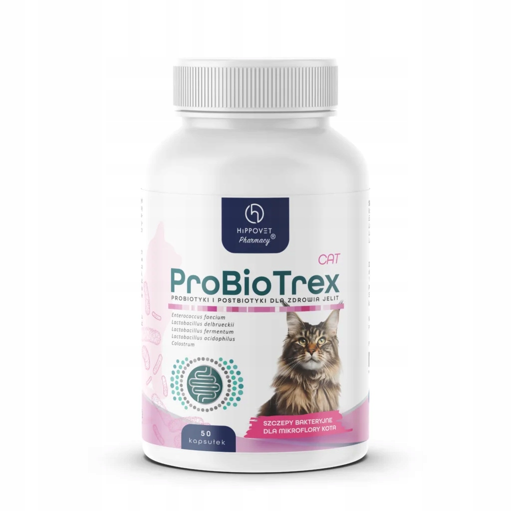 Levně Probiotikum pro kočky HIPPOVETPharmacy ProbioTREX cat 50 kapslí