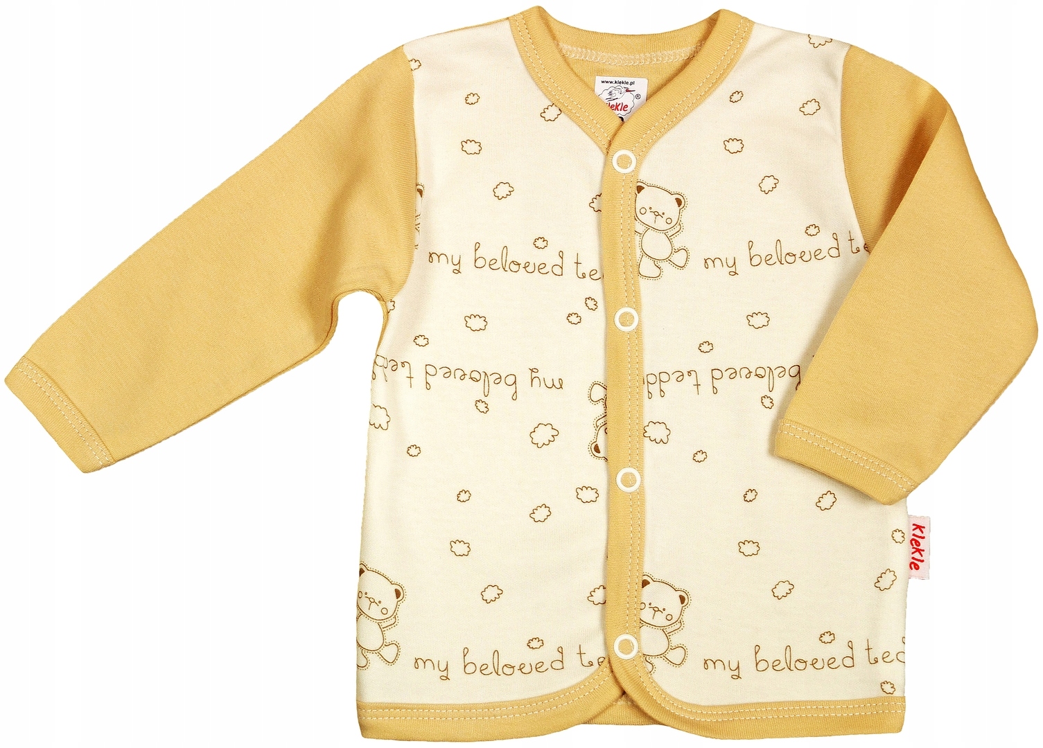 KAFTANIK koszulka ROZPINANY MISIE BEŻ 86 KLEKLE