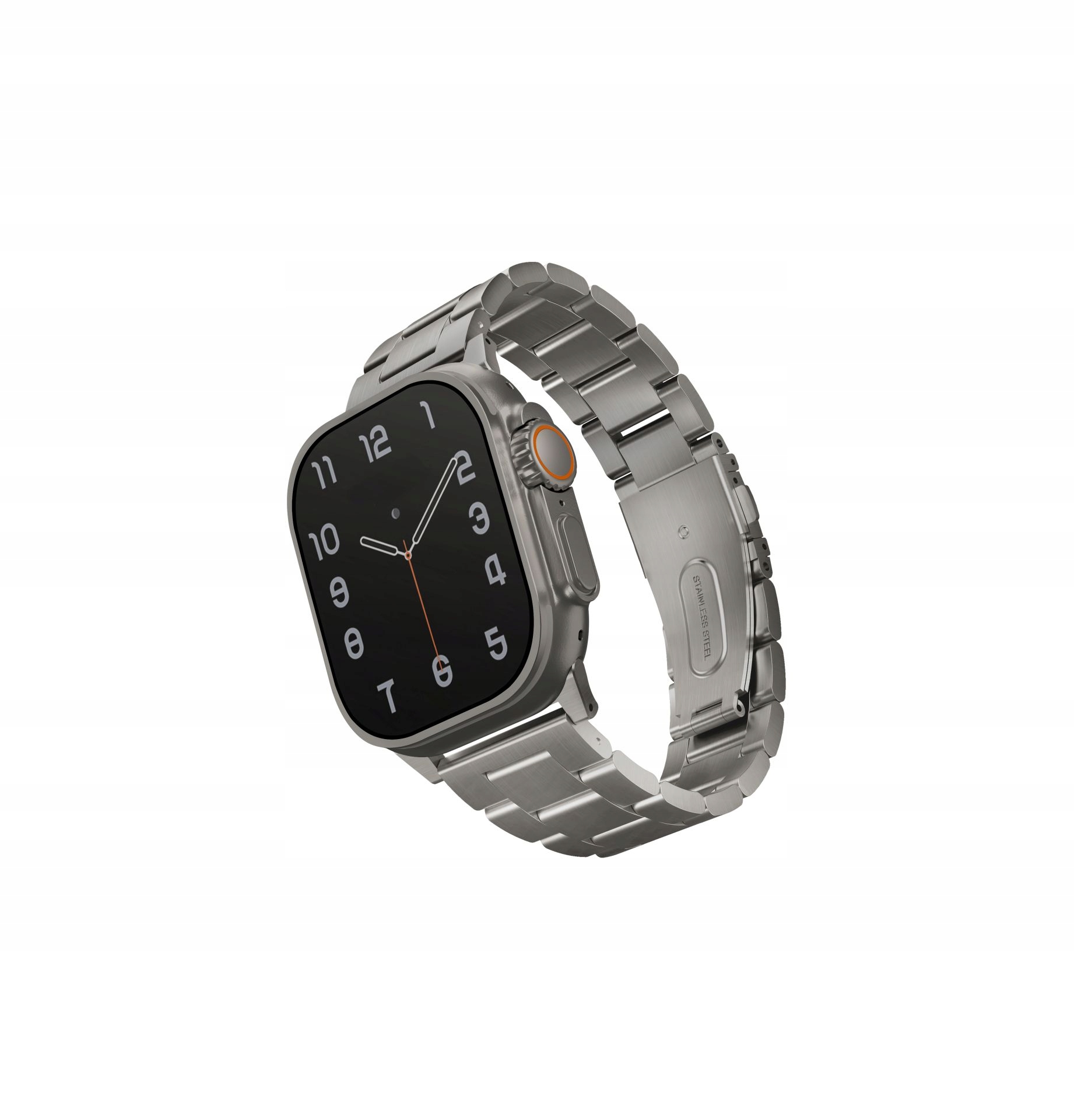 Uniq Osta ocelový řemínek pro Apple Watch 49/45/44/42 mm, Titanium (Silver)